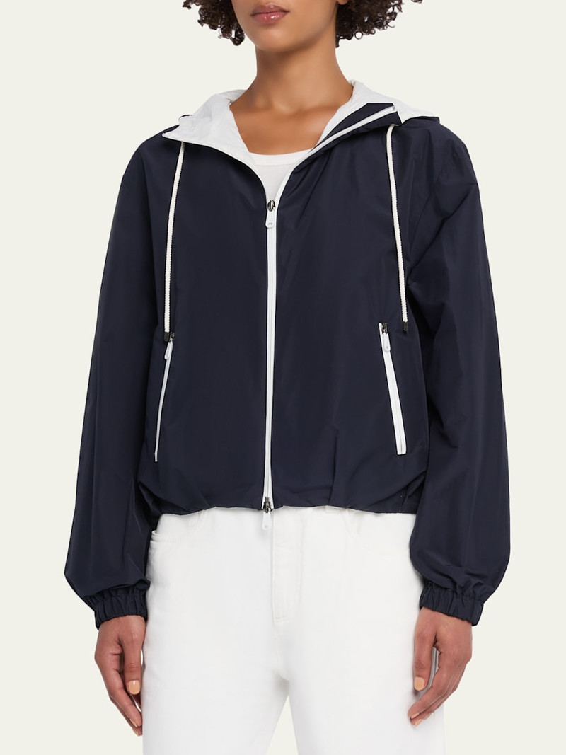 Techno Cotton Hooded Zip Jacket 4