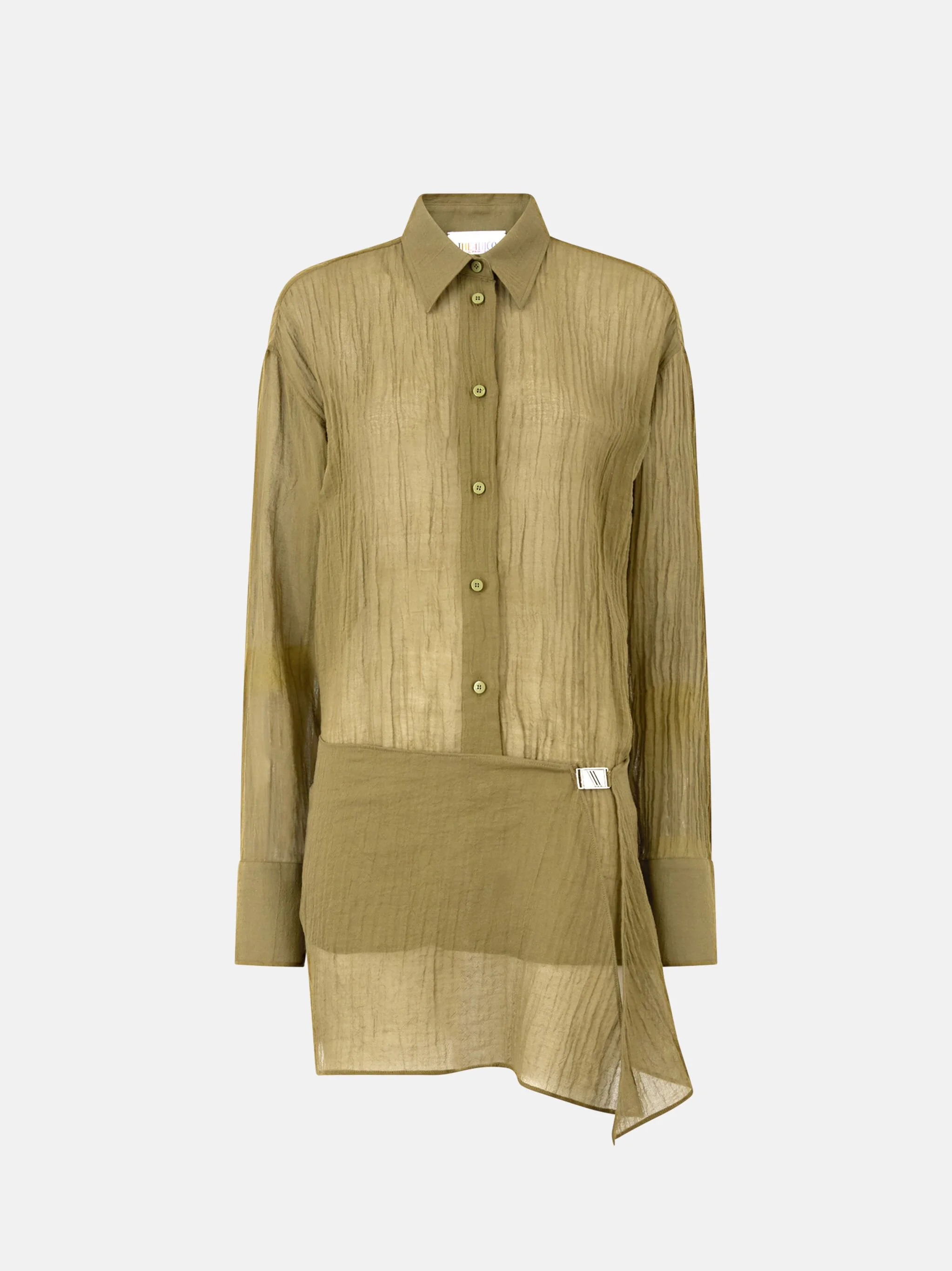 MILITARY GREEN MINI DRESS - 1