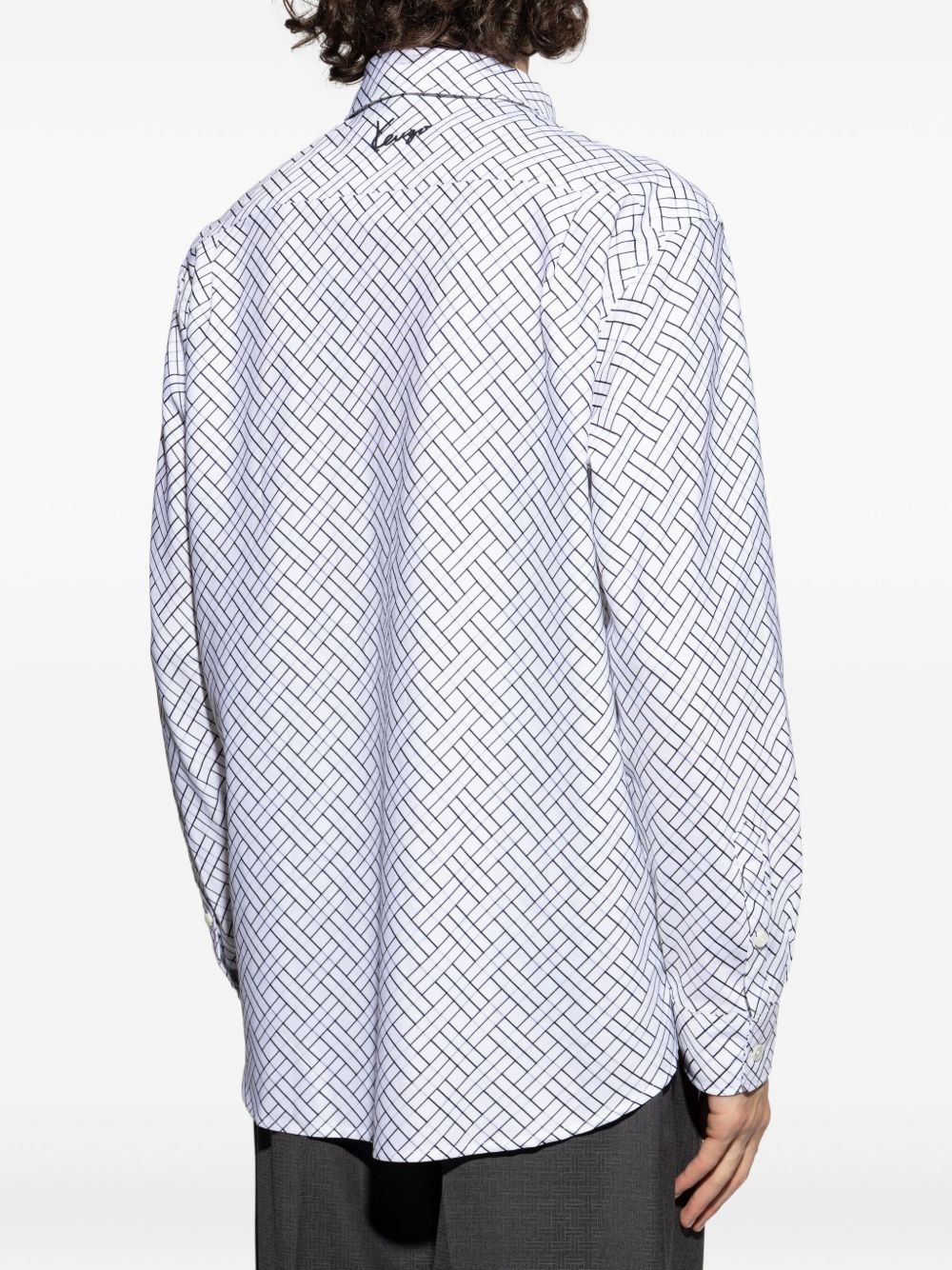 geometric-pattern shirt - 4