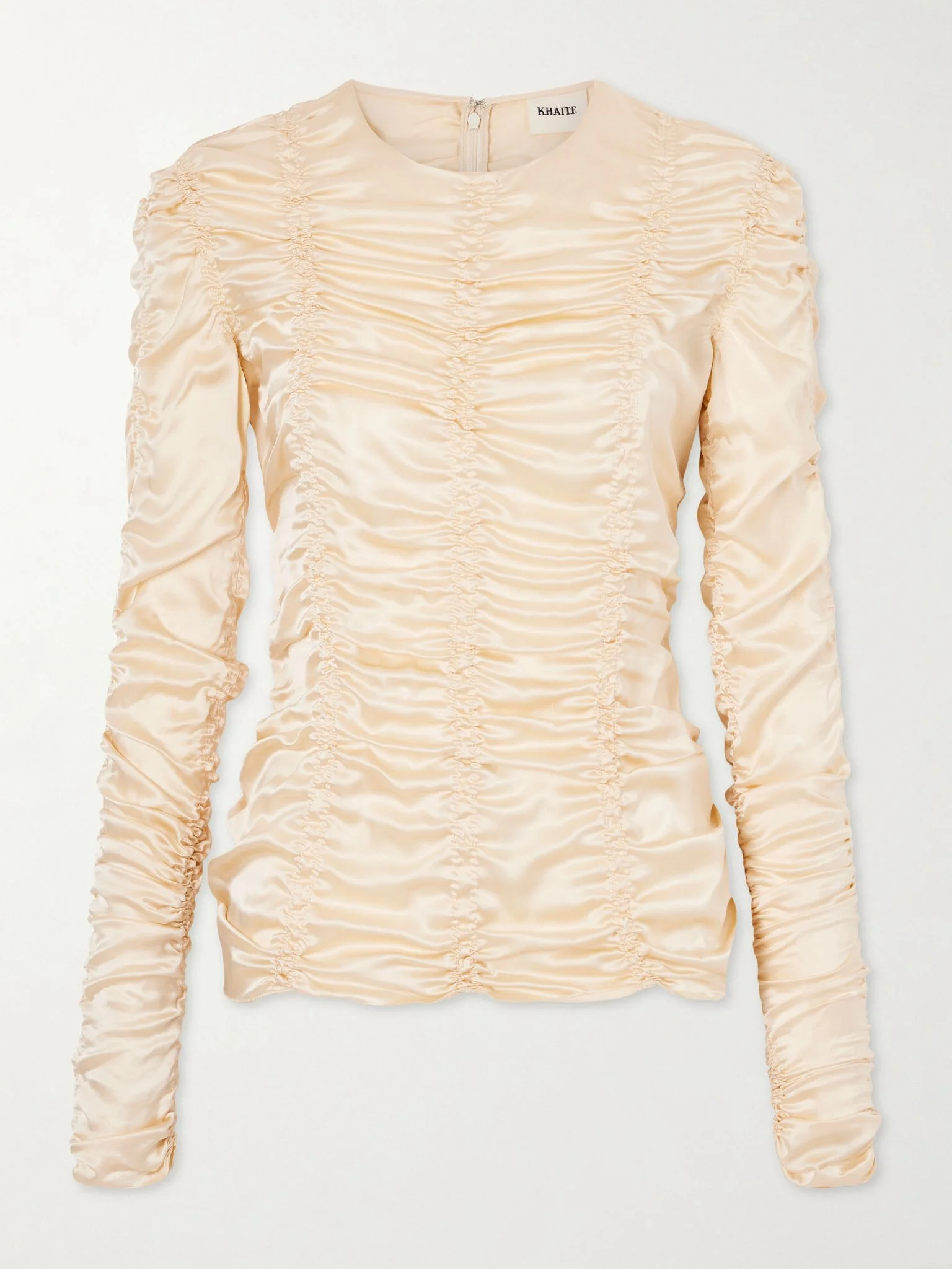 Rory ruched silk top Ecru - 1