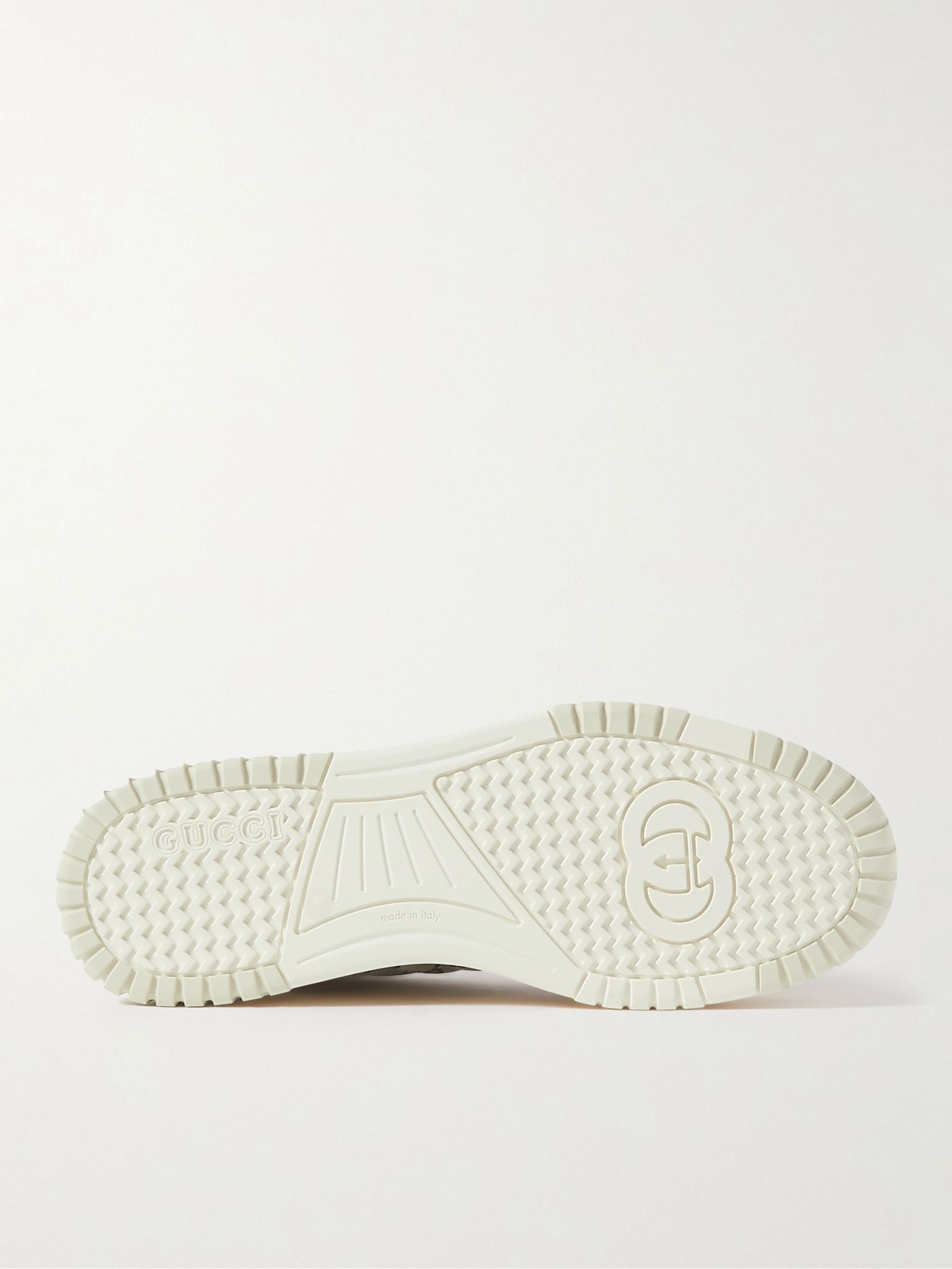 Re-Web Suede and Webbing-Trimmed Canvas and Leather Sneakers Off-white - 3