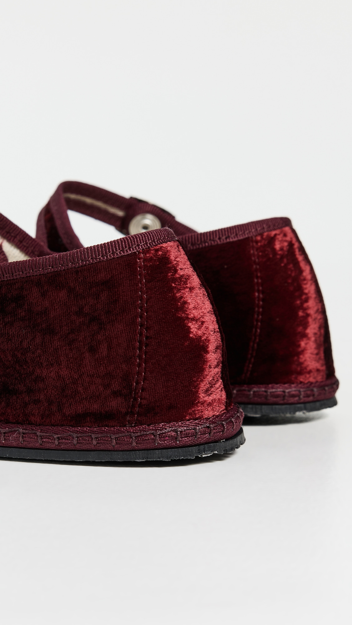 Mary Jane Satin Velvet Flats - 3