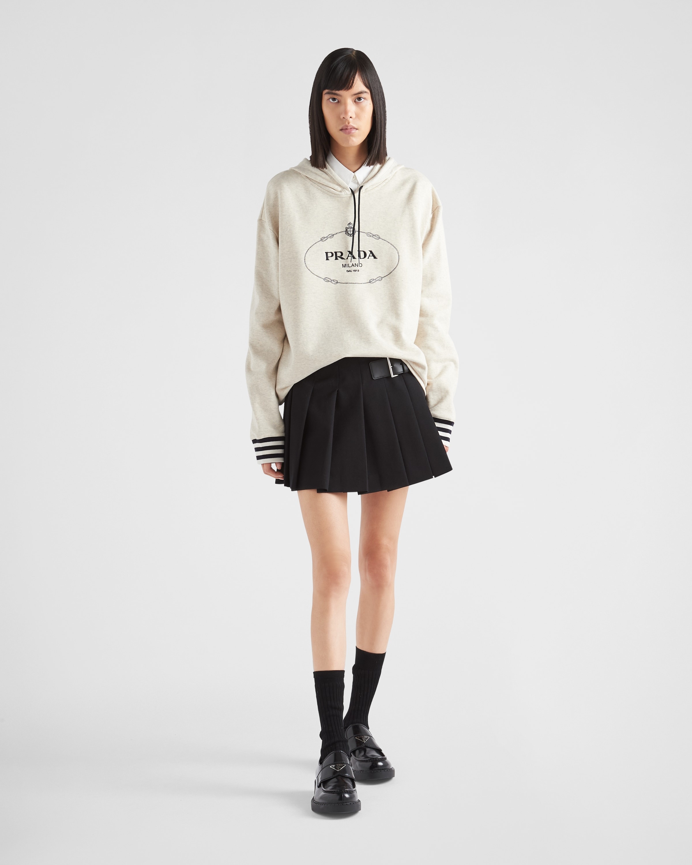 Oversized cotton fleece hoodie - 2