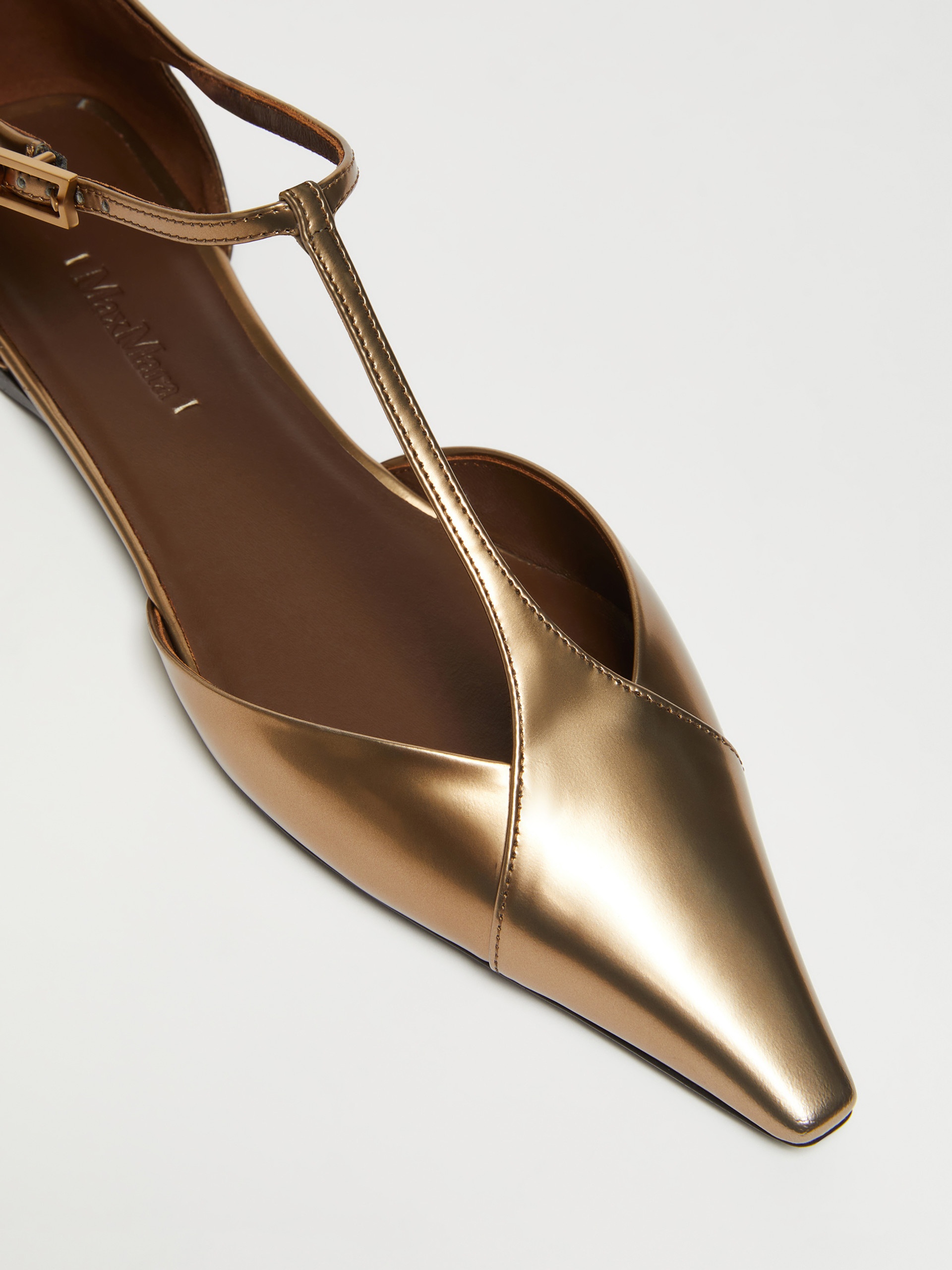 FMSILKWAY Laminated leather ballet flats - 4