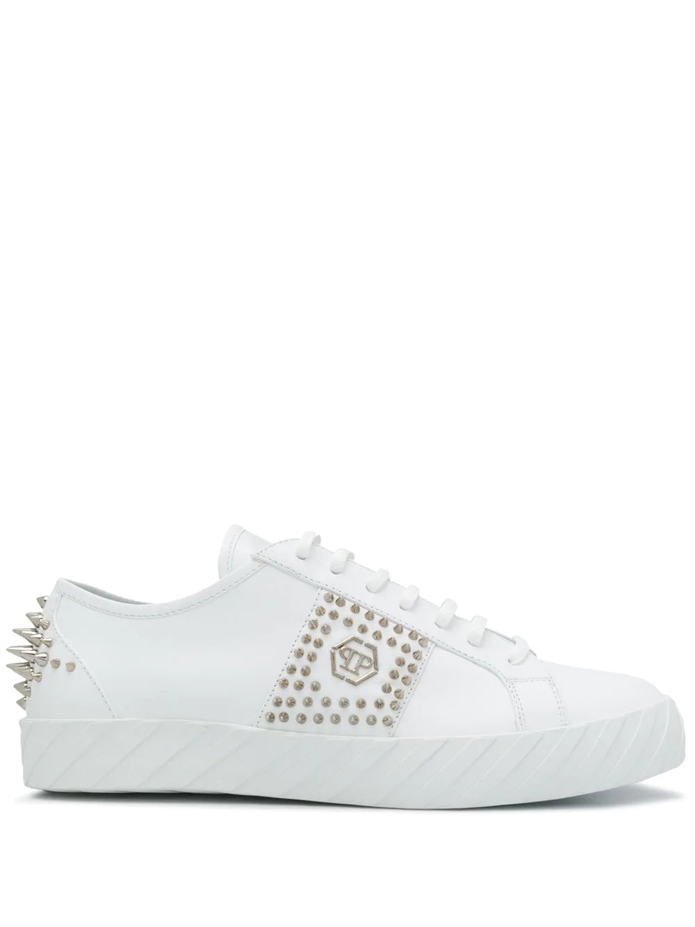 stud embellished low-top sneakers  - 1