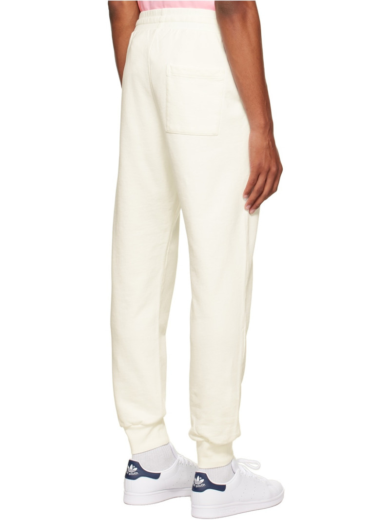 White Embroidered Lounge Pants 3