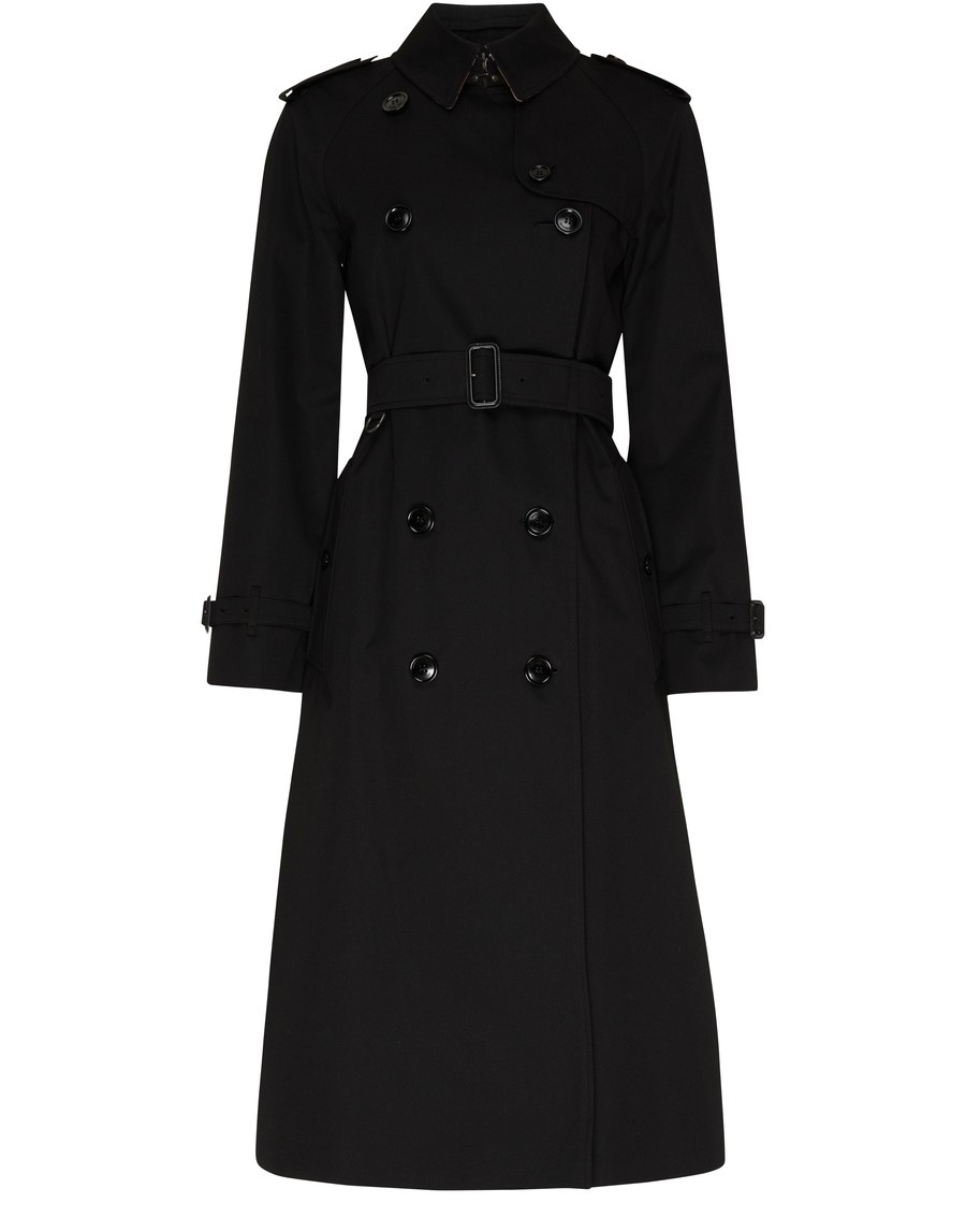 【送料&関税込】Burberry waterloo Black Cotton Trench Coat Waterloo trench coat Burberry Black size 12 UK in Cotton