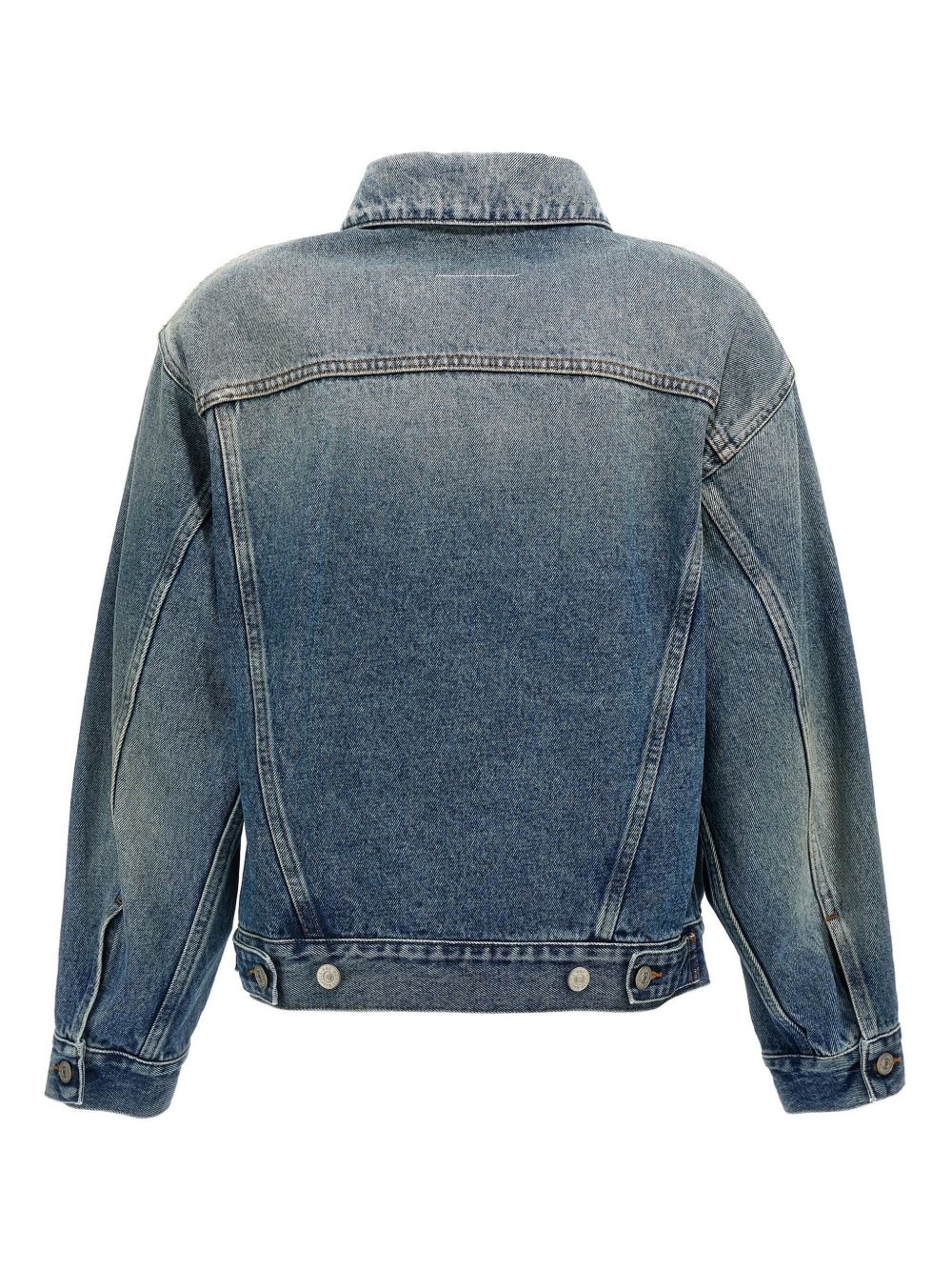 cut-out denim jacket - 2