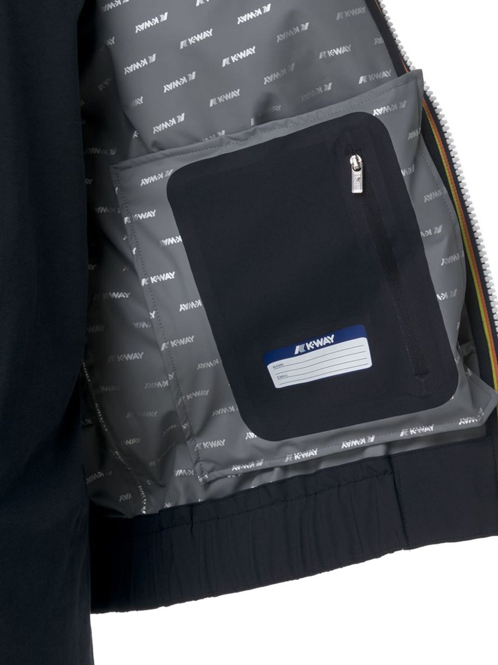front-zip logo-patch jacket - 3