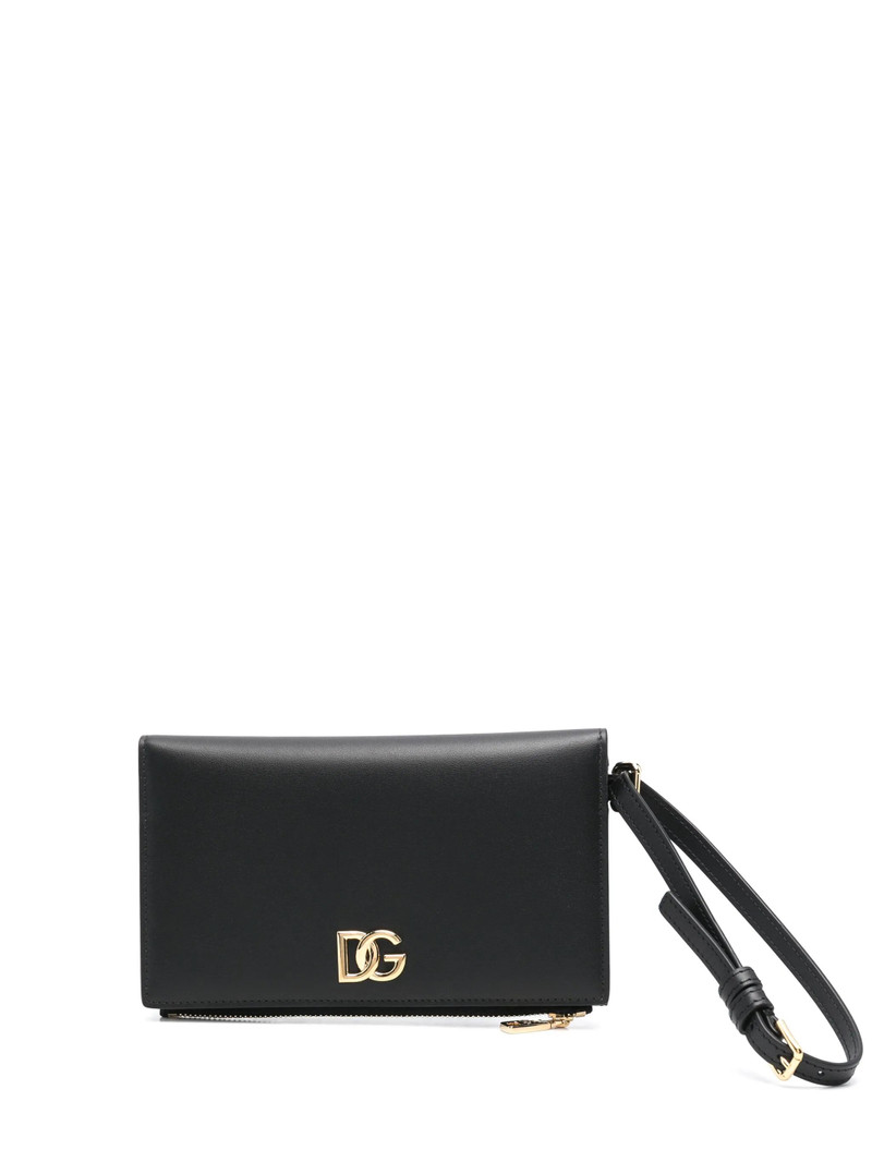 Logo-lettering Clutch Bag 1
