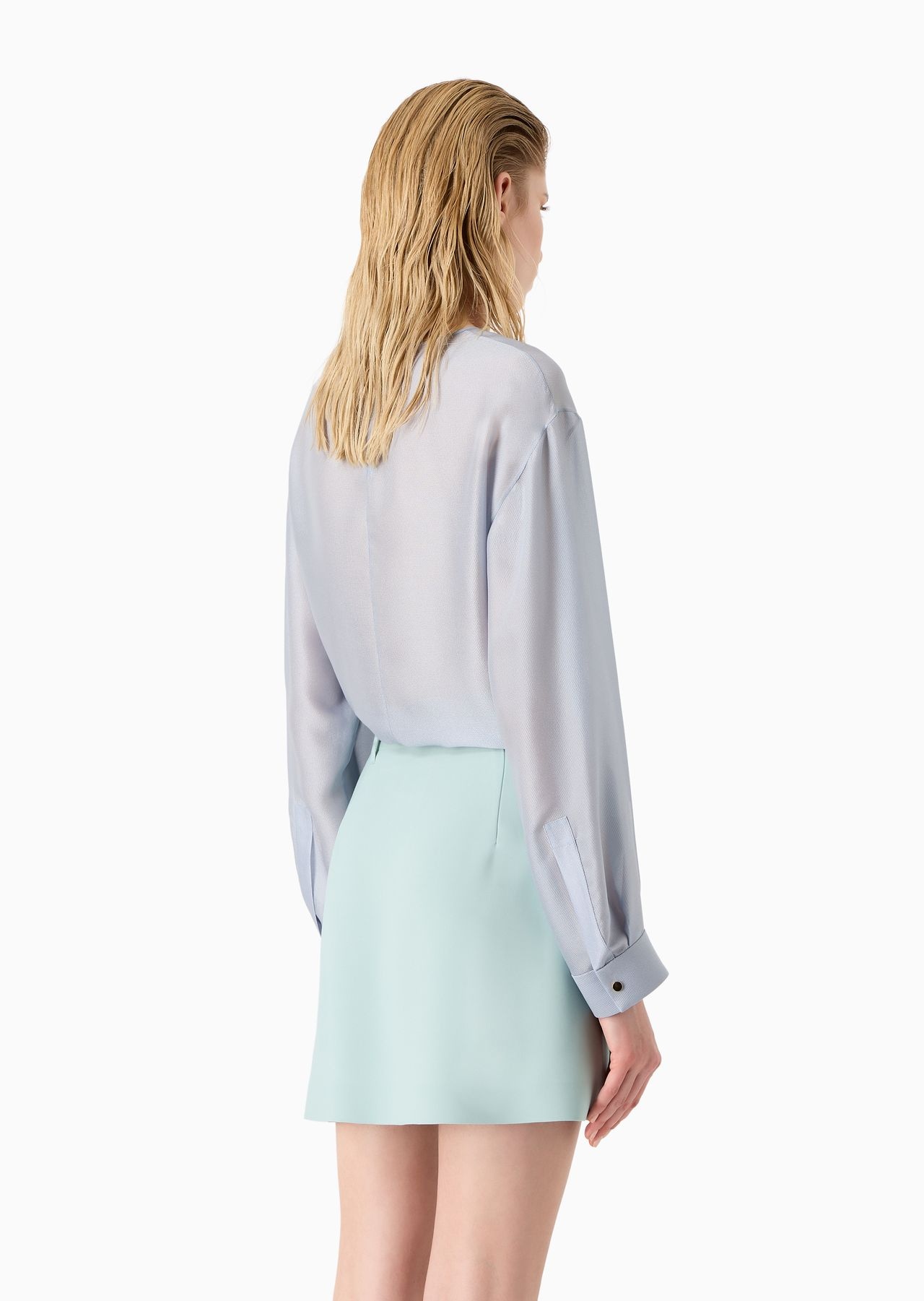 Silk crew-neck blouse - 3