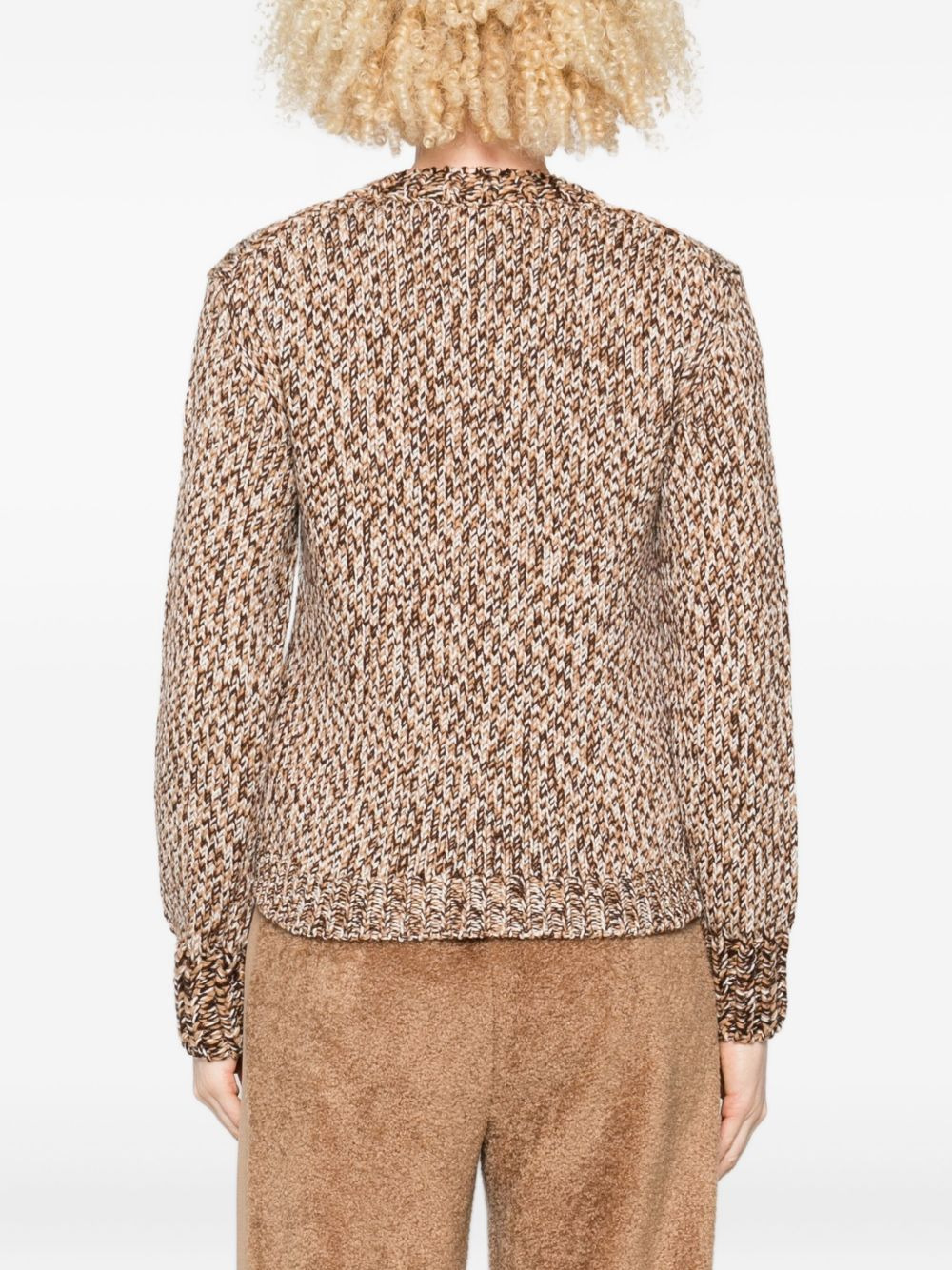 speckled crew-neck jumper - 4