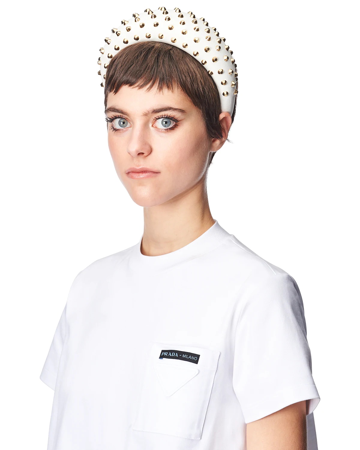 Studded nappa leather headband - 2