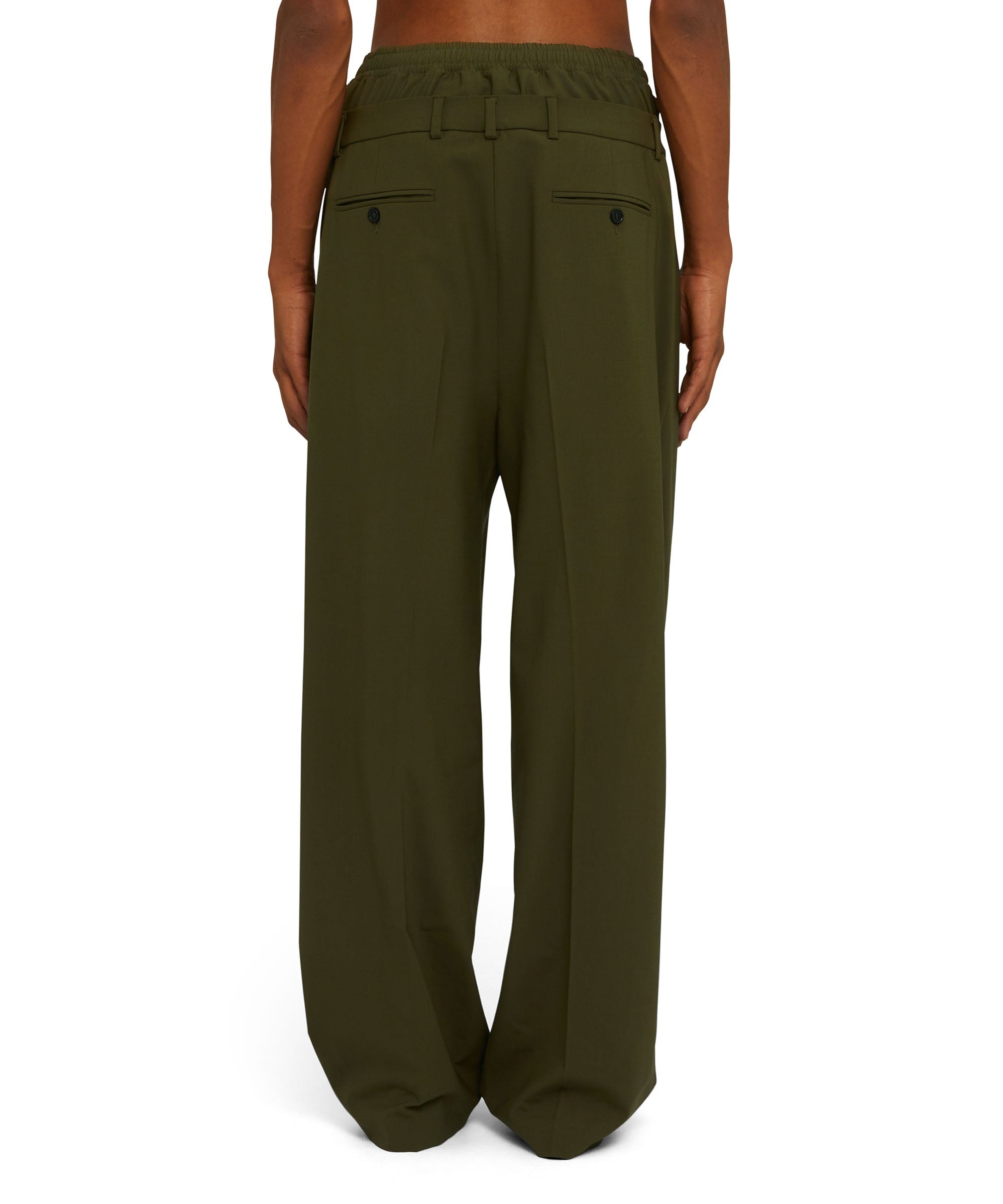 Lightweight wool tailored pants with boxers incorporated - 3