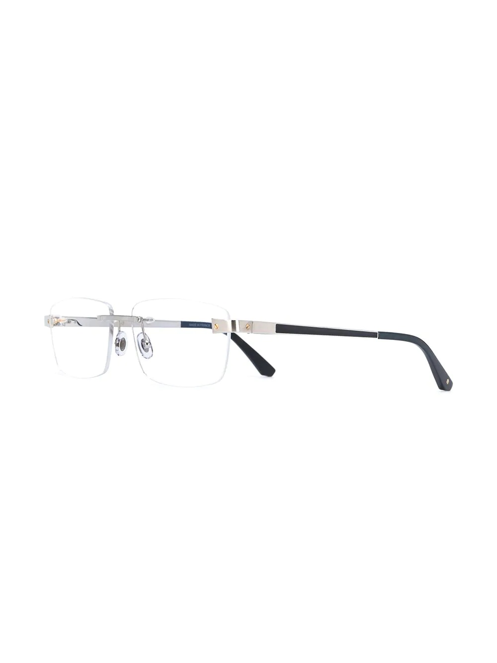 rectangular frame rimless glasses - 2