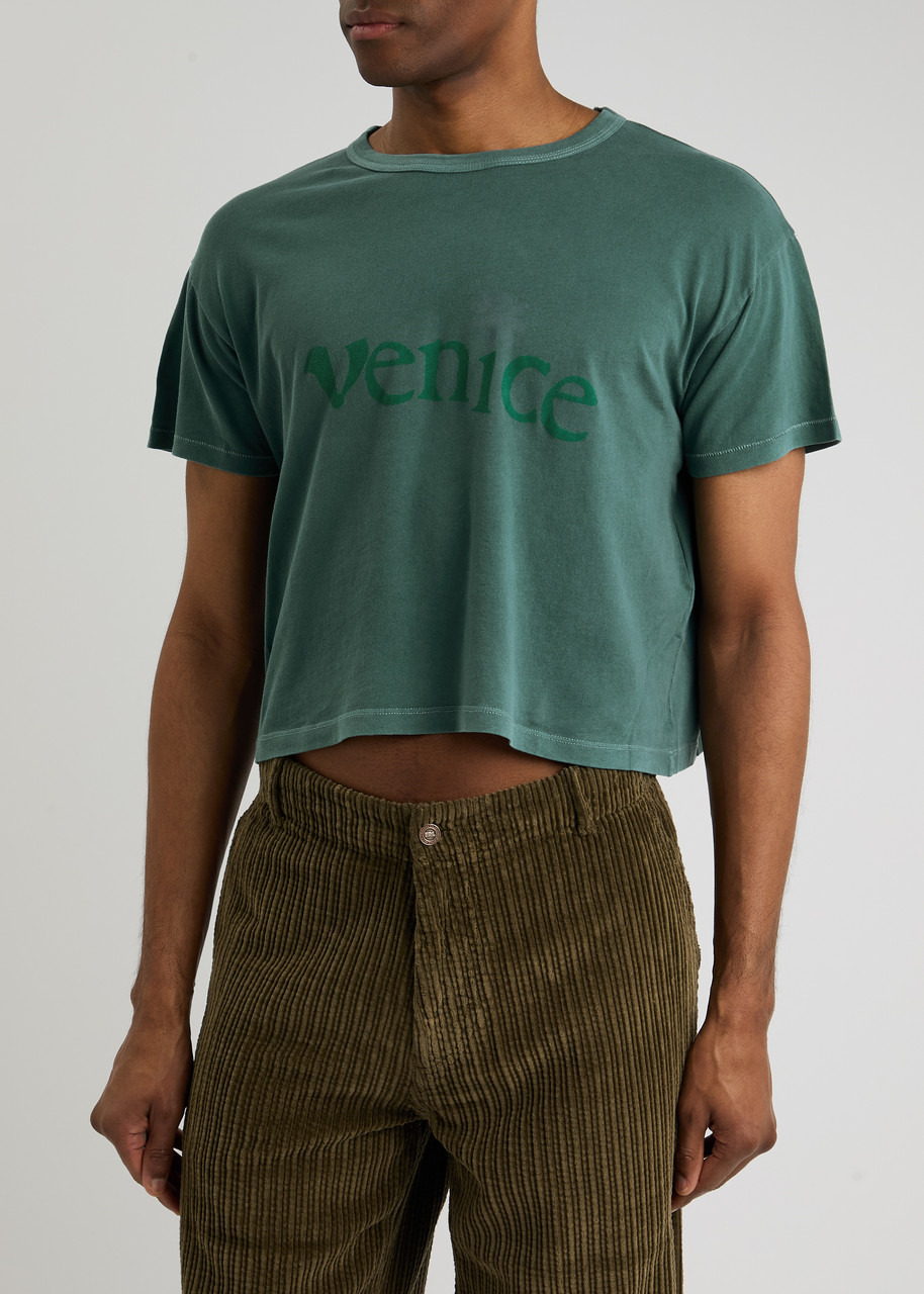 Erl Venice Cropped Cotton T-shirt - 2