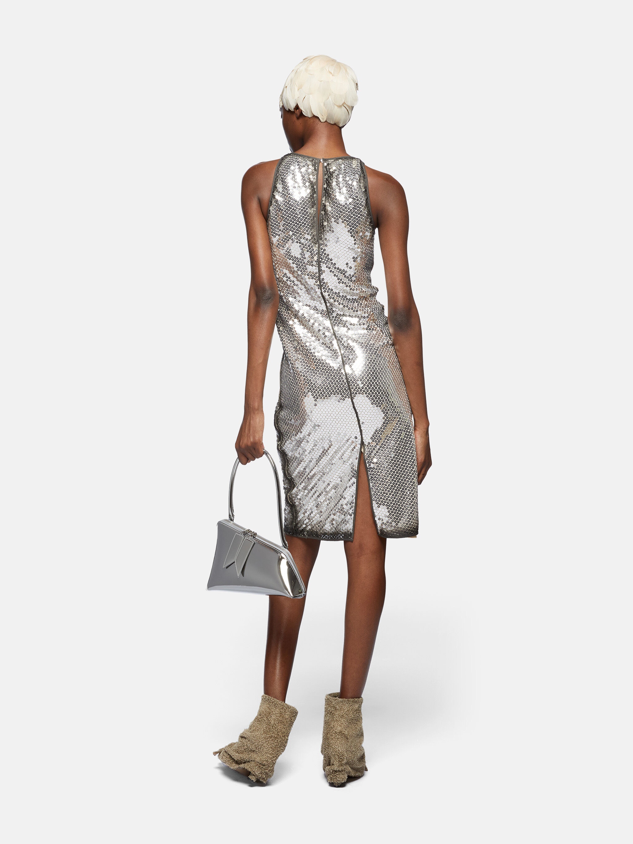 SILVER MINI DRESS - 3