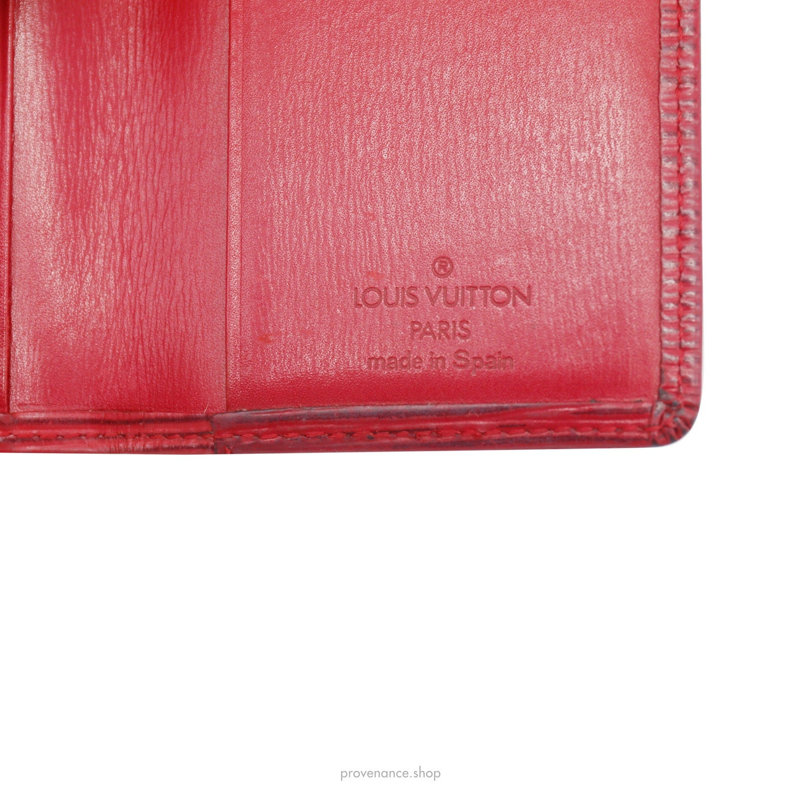 Louis Vuitton Pocket Organizer Wallet - Red Epi Leather - 9