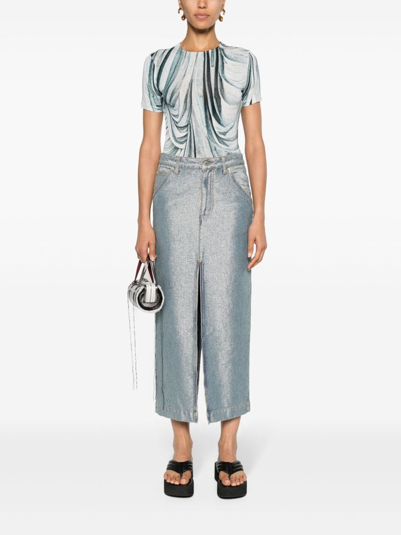 DARKPARK Erika denim midi skirt outlook