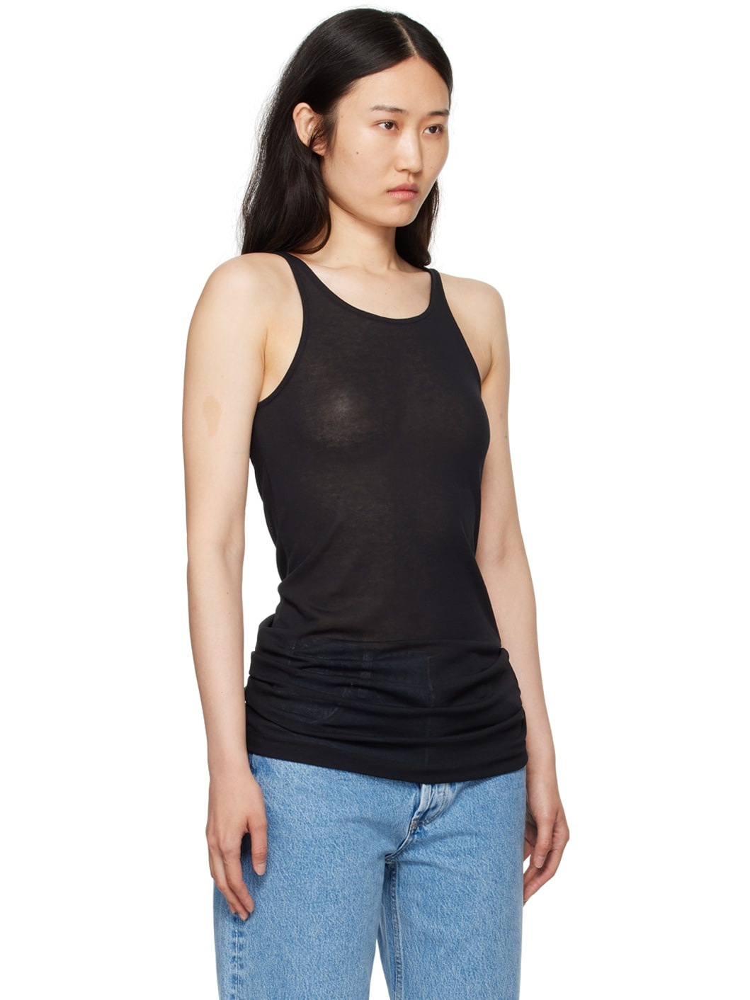 Black Transparent Tank Top - 2