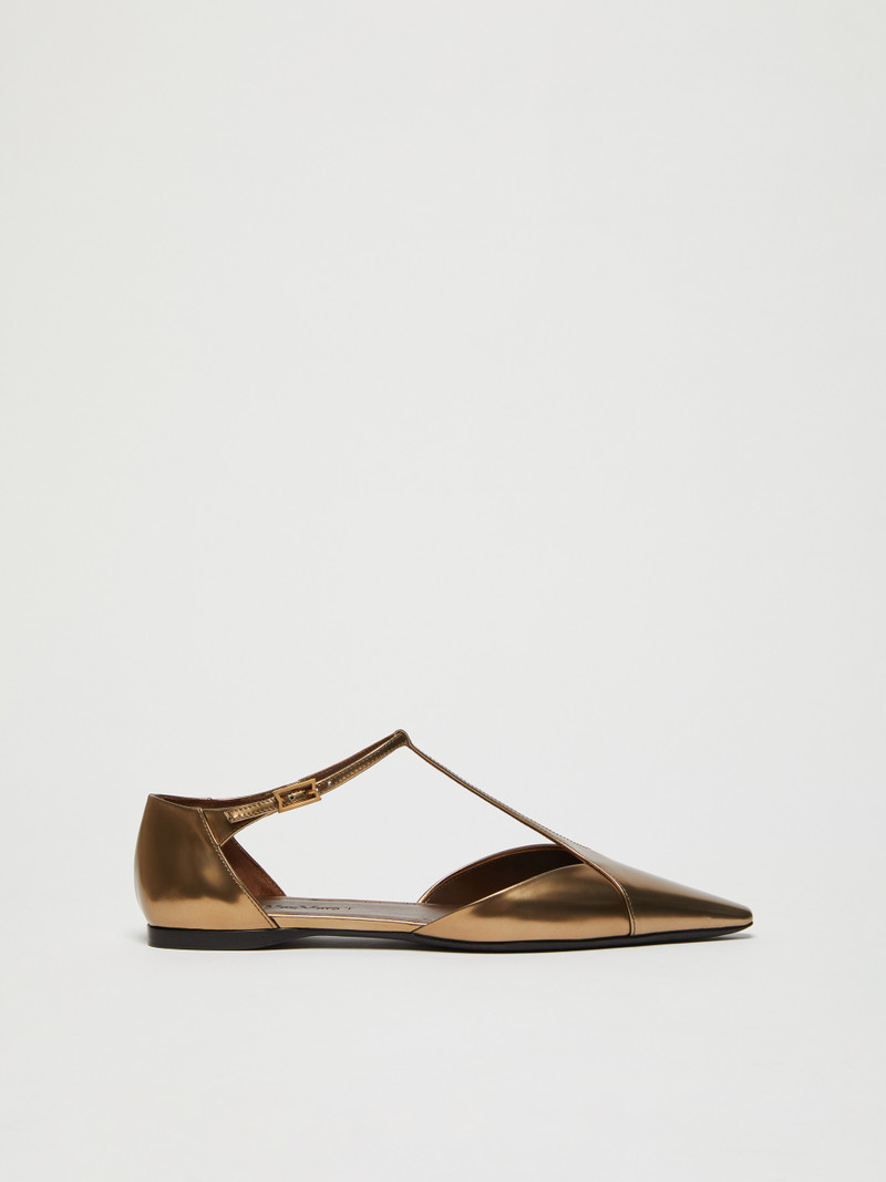 FMSILKWAY Laminated leather ballet flats - 1