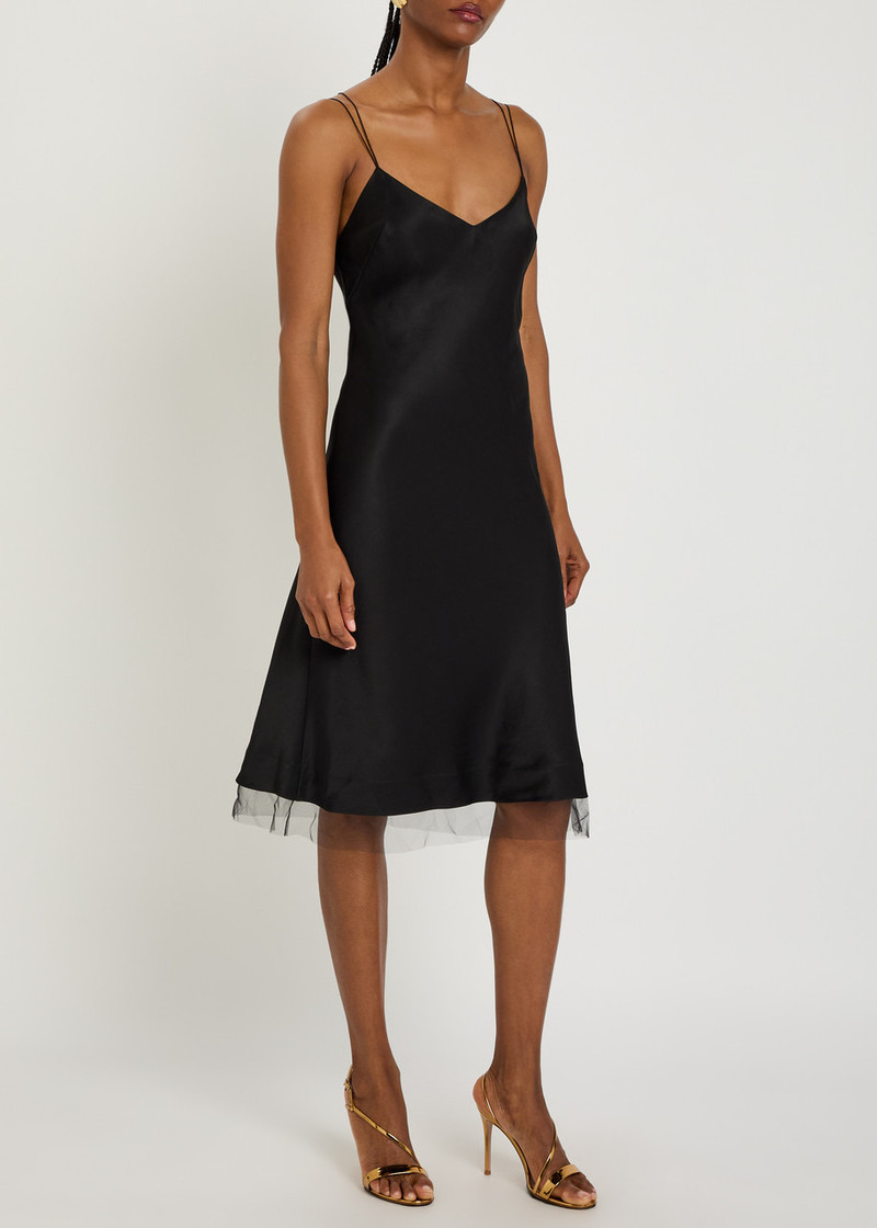 ANNA OCTOBER Anna October Antea Cut-out Satin Midi Dress outlook