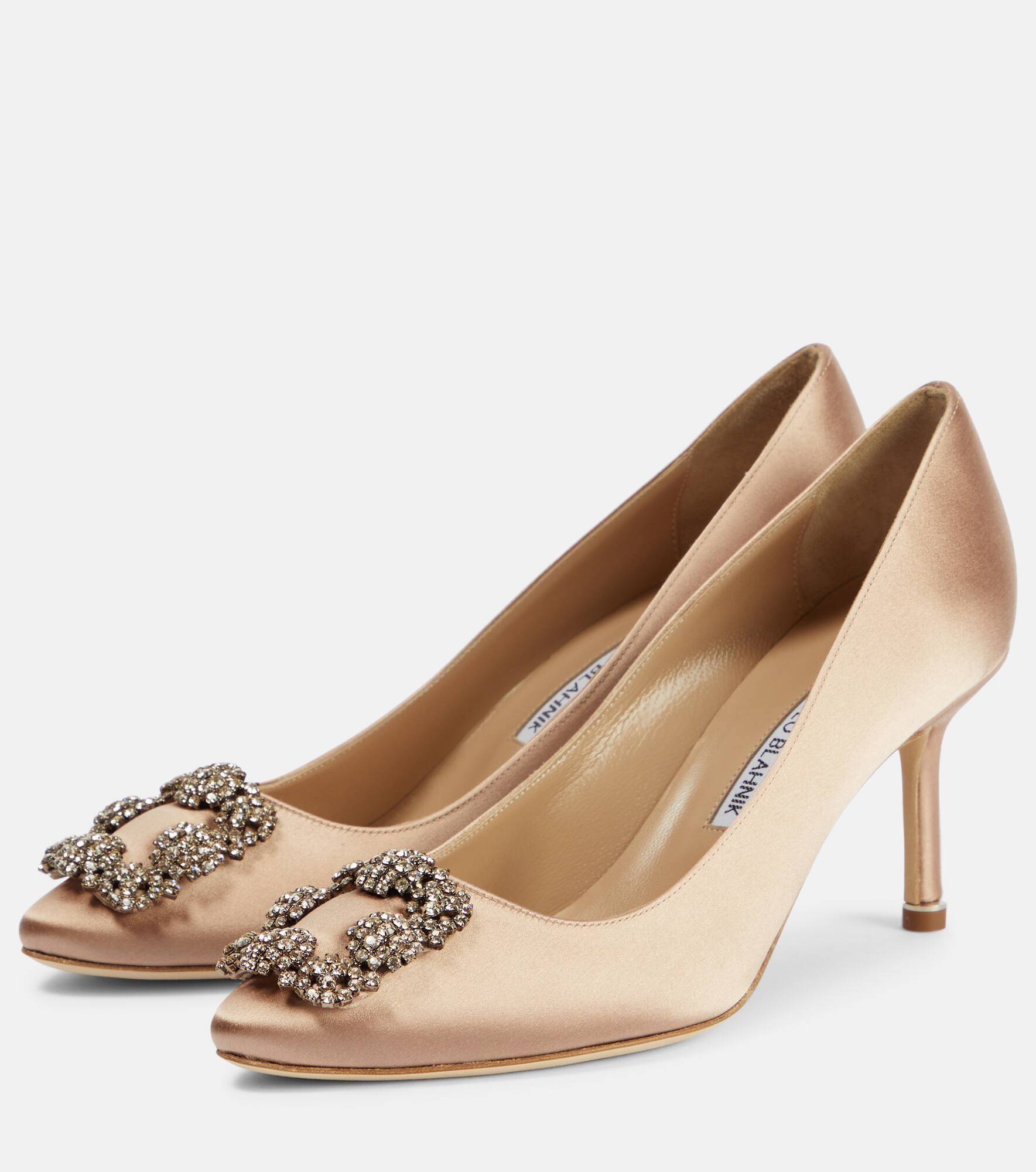 Hangisi 70 embellished satin pumps - 5