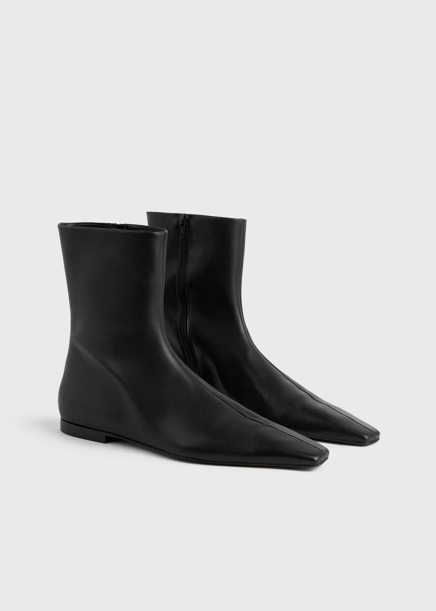 Zipped leather chelsea boots black - 7