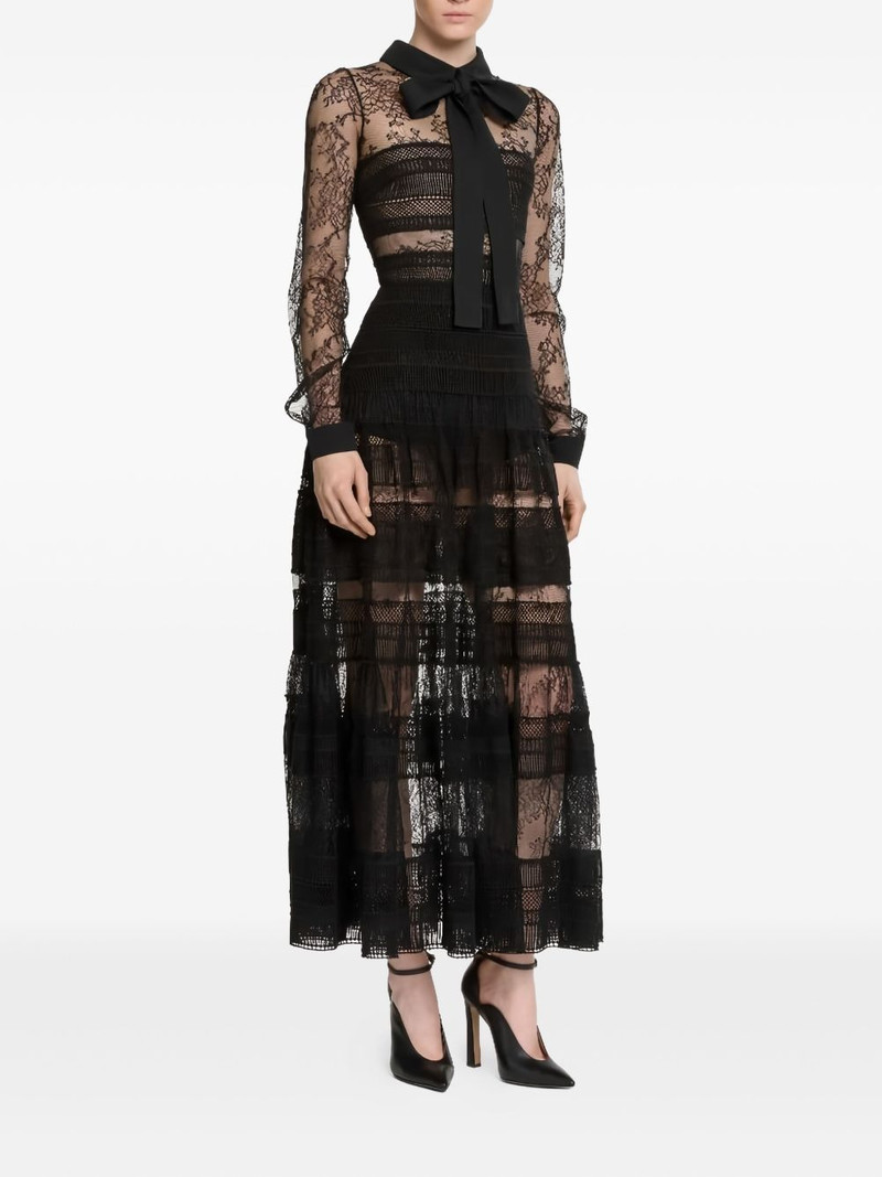 ELIE SAAB lace-tie midi dress outlook