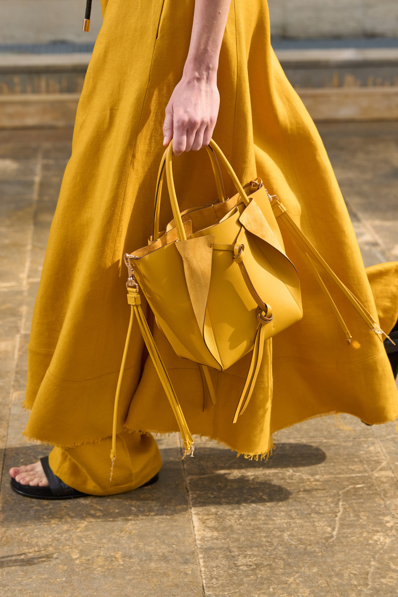 GABRIELA HEARST Small Marija Tote Bag in Golden Birch Nappa Leather outlook