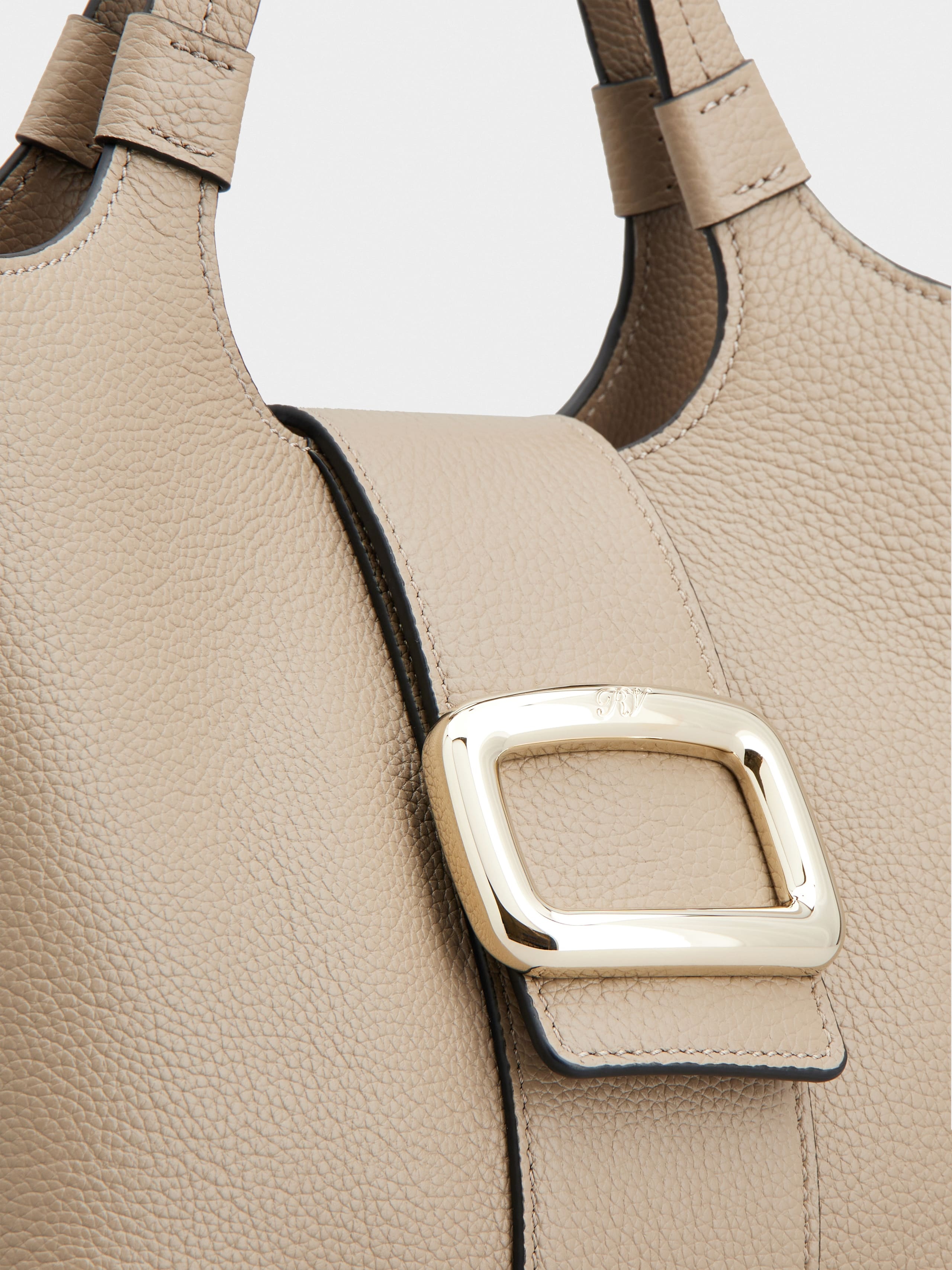Viv' Choc Mini Shopping Bag in leather - 8