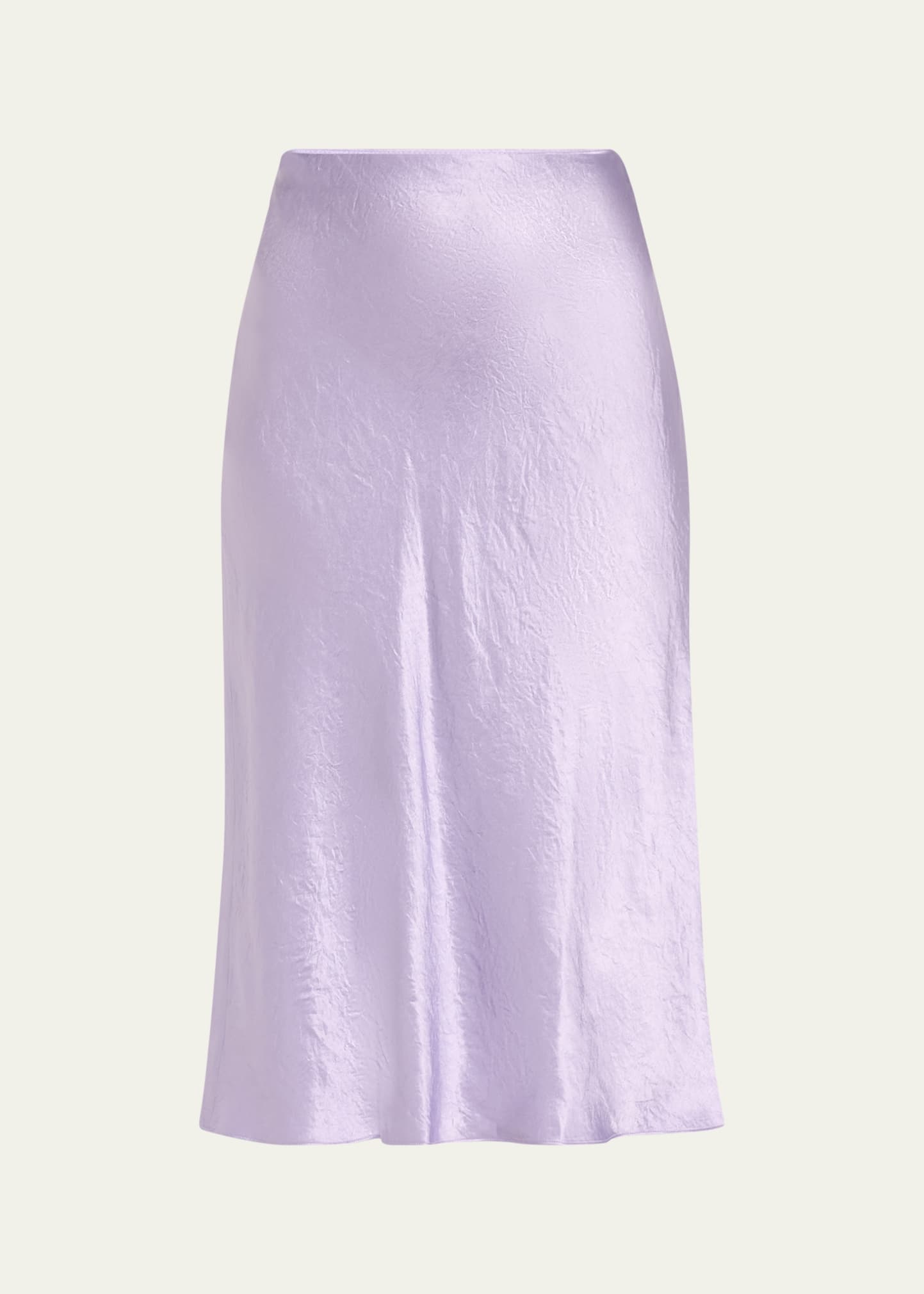 Midi Satin Slip Skirt - 1