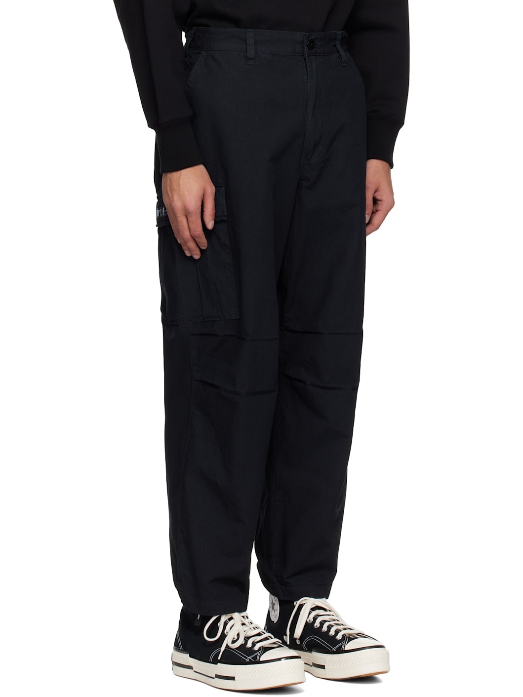 Black MILT9602 Cargo Pants - 2