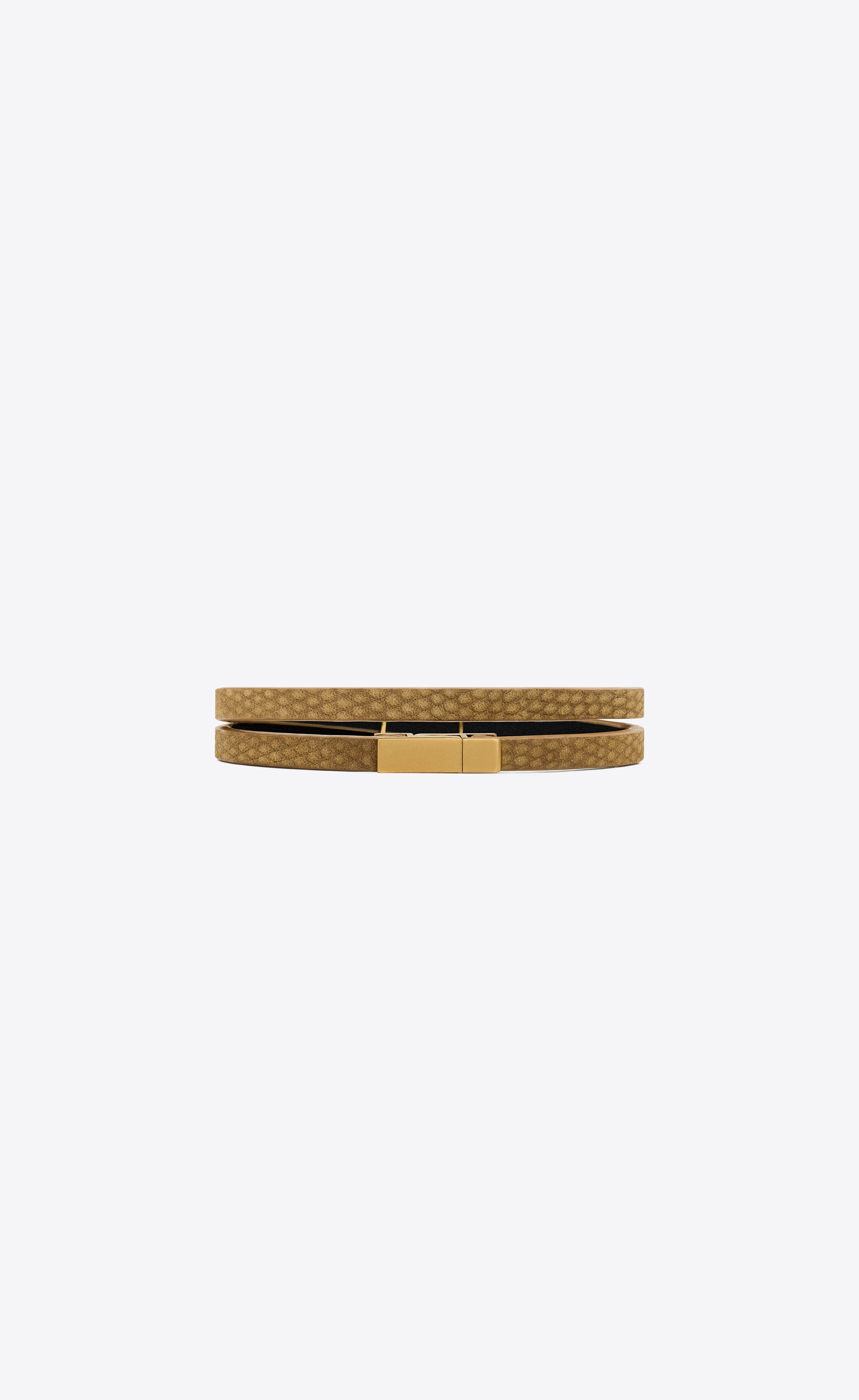 cassandre double-wrap bracelet in leather - 2