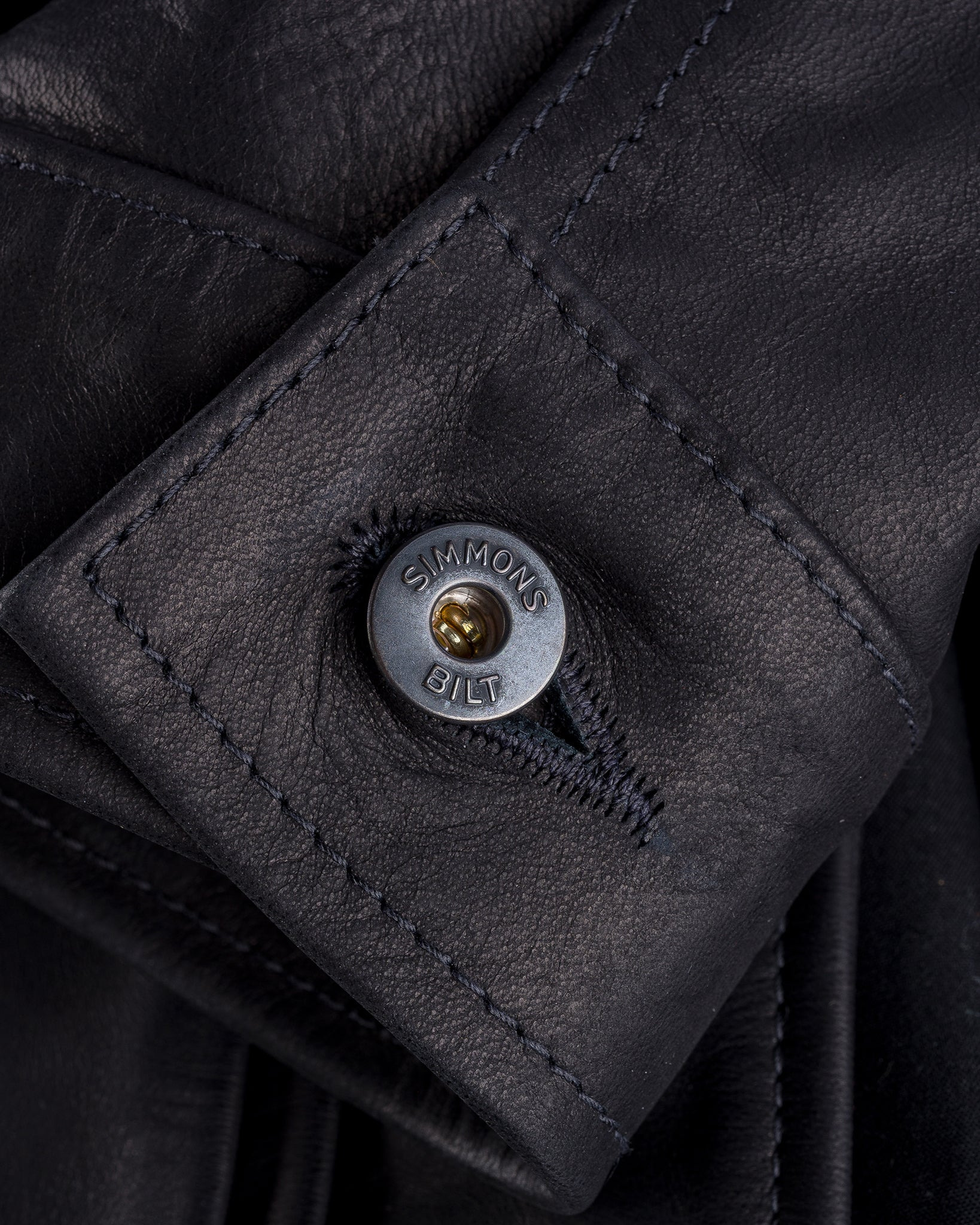 IHSB-T1-BLK Iron Heart x Simmons Bilt Prairie Horsehide Type I Jacket - Black - 14