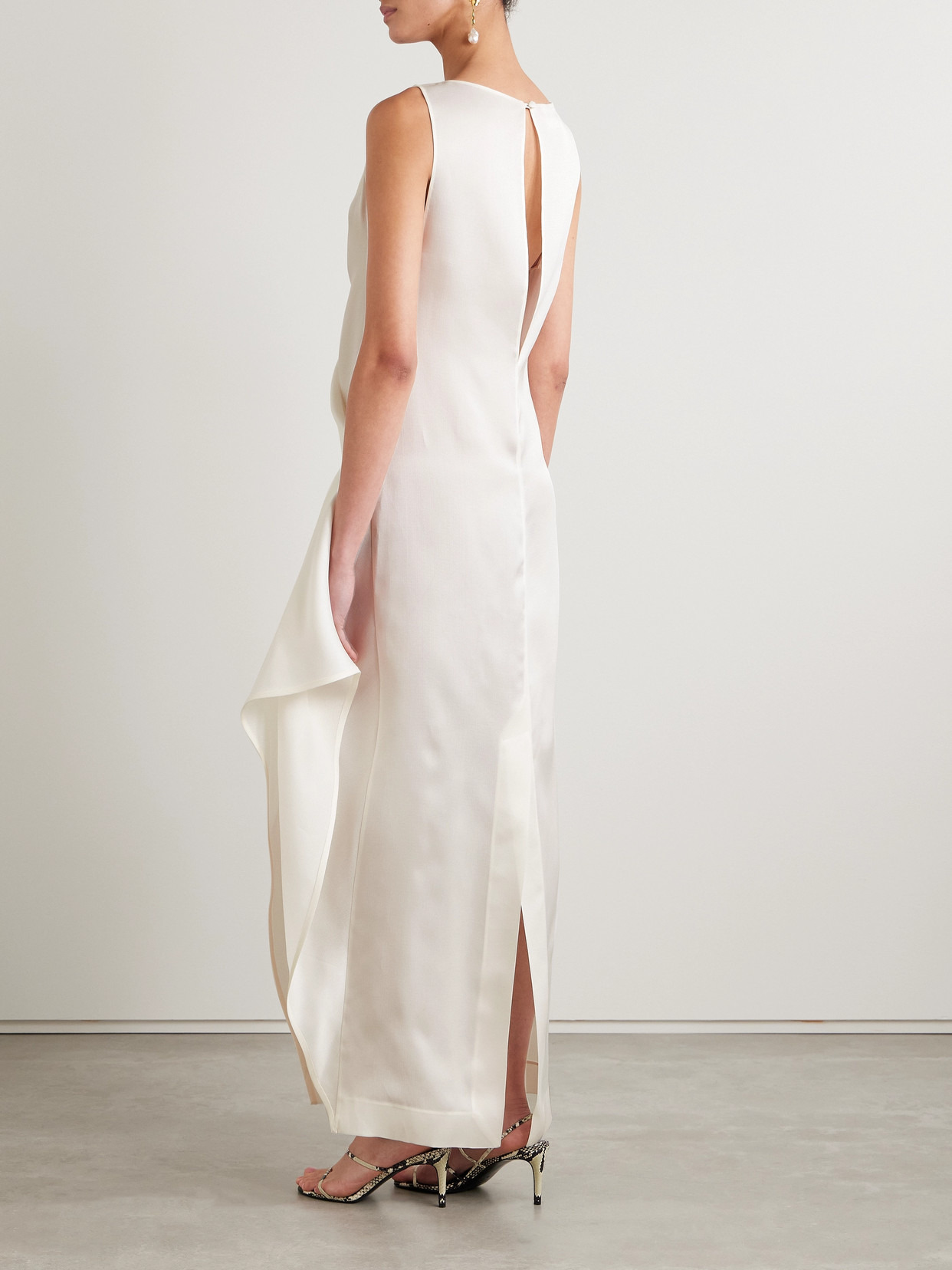 Kenith Draped Cotton-taffeta Gown - 3