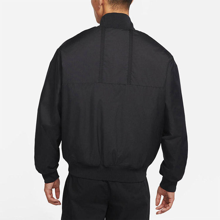 Men's Air Jordan Logo Baseball Collar Jacket Autumn Black DJ0878-010 - 5