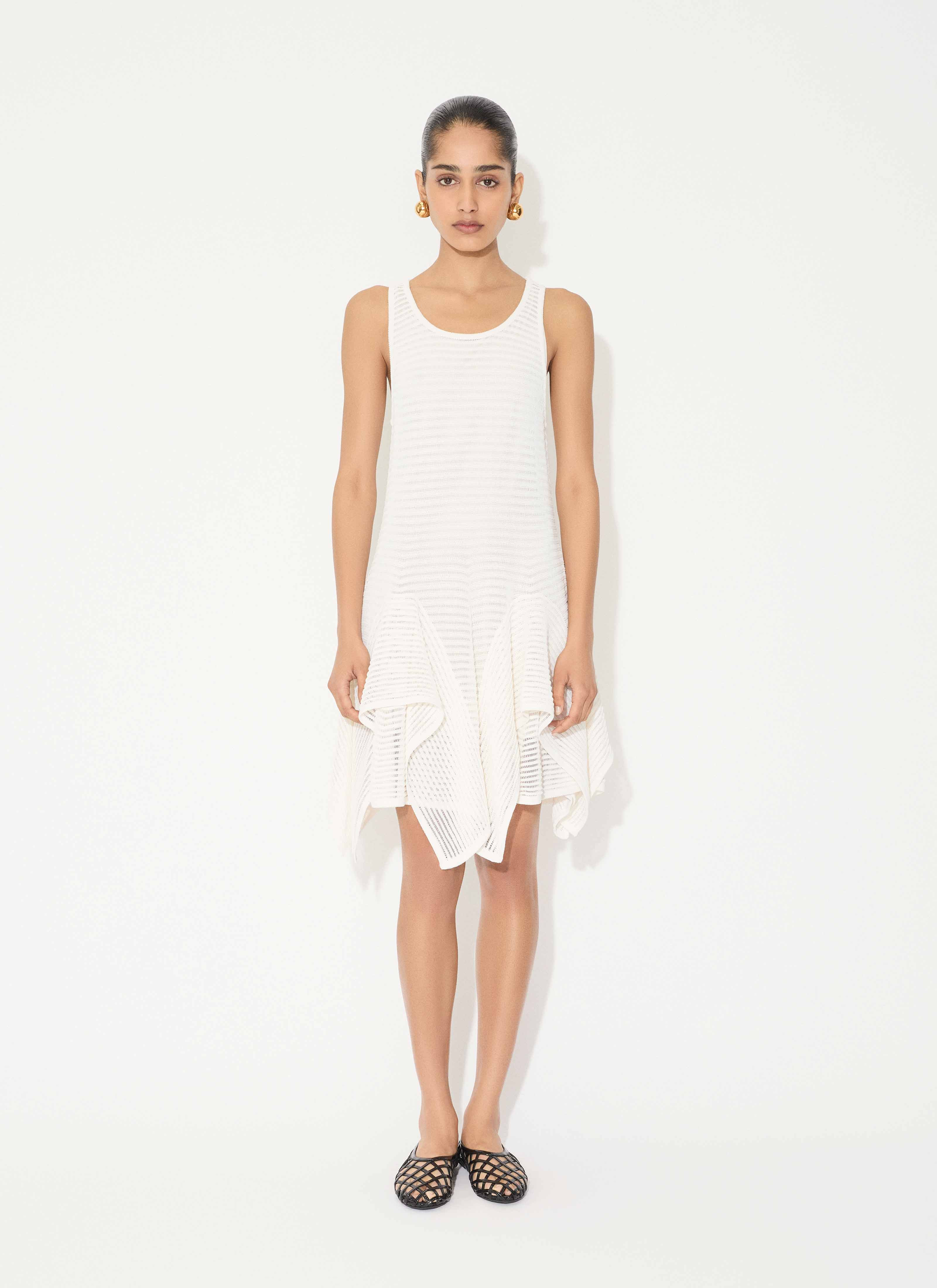 KNIT SHORT RUFFLE DRESS - 2