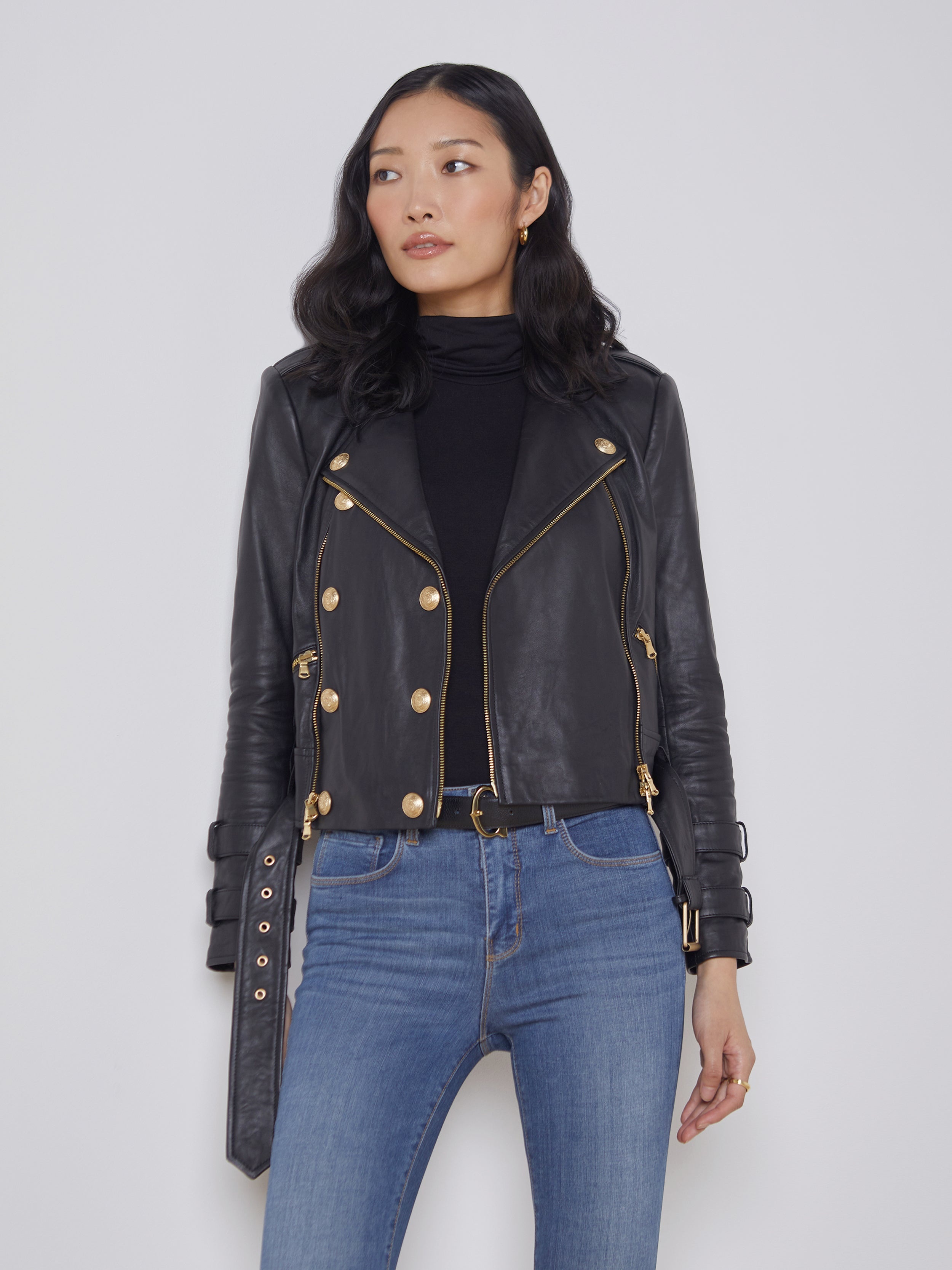 Billie Belted Leather Jacket - 2