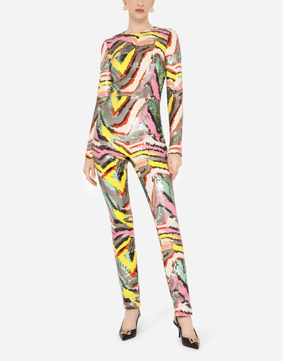 Dolce & Gabbana Sequined jumpsuit with abstract design outlook