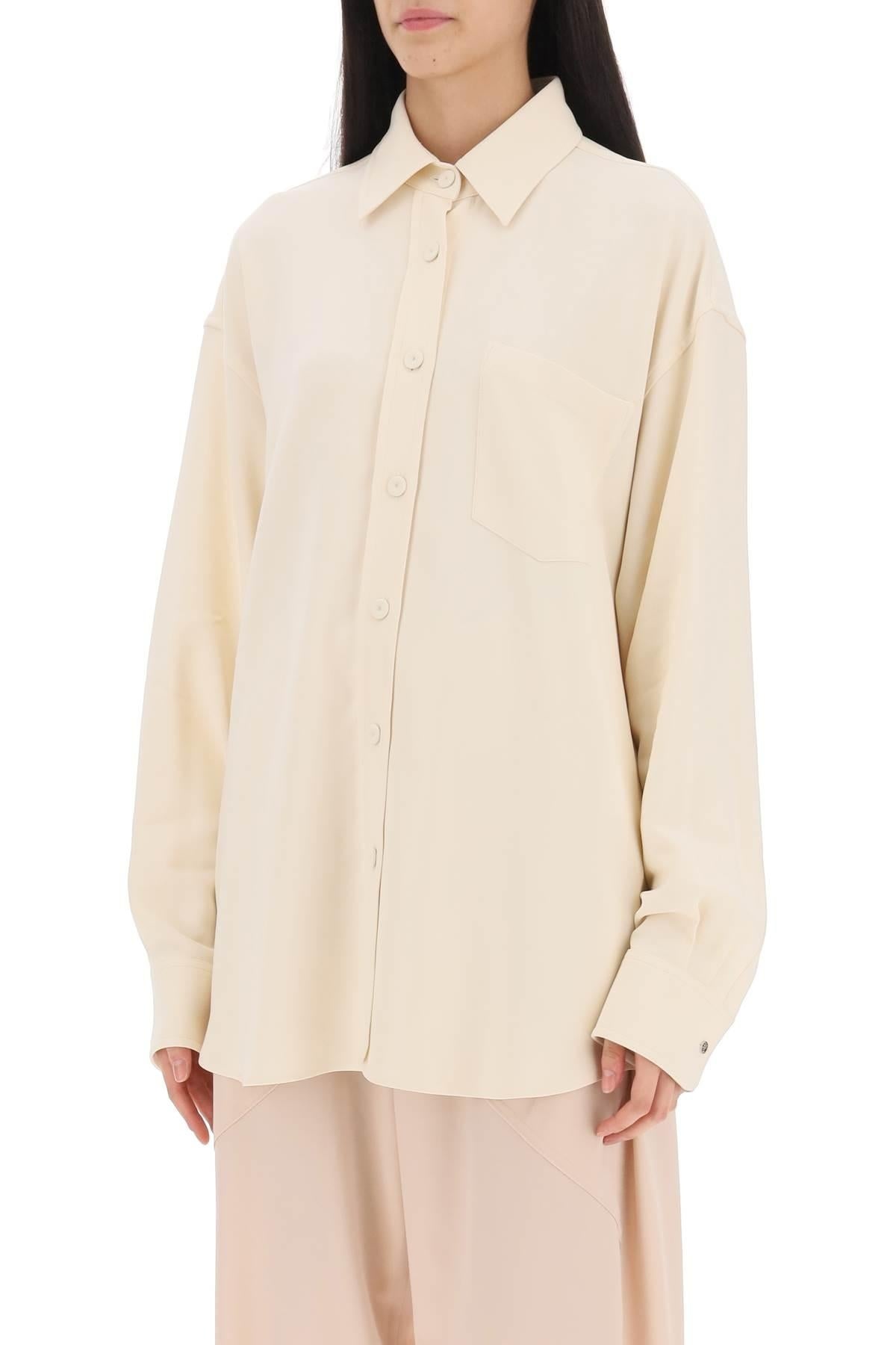 Oversized shirt in crepe jersey - 5