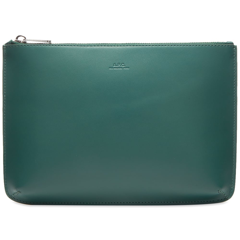 A.P.C. Jacob Leather Zip Pouch - 1