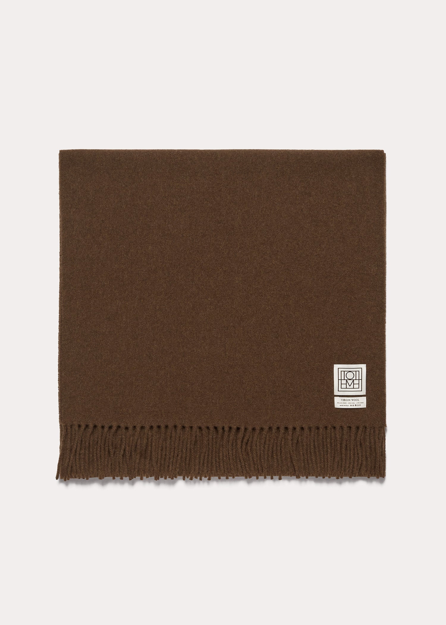 Classic wool scarf washed brown - 5