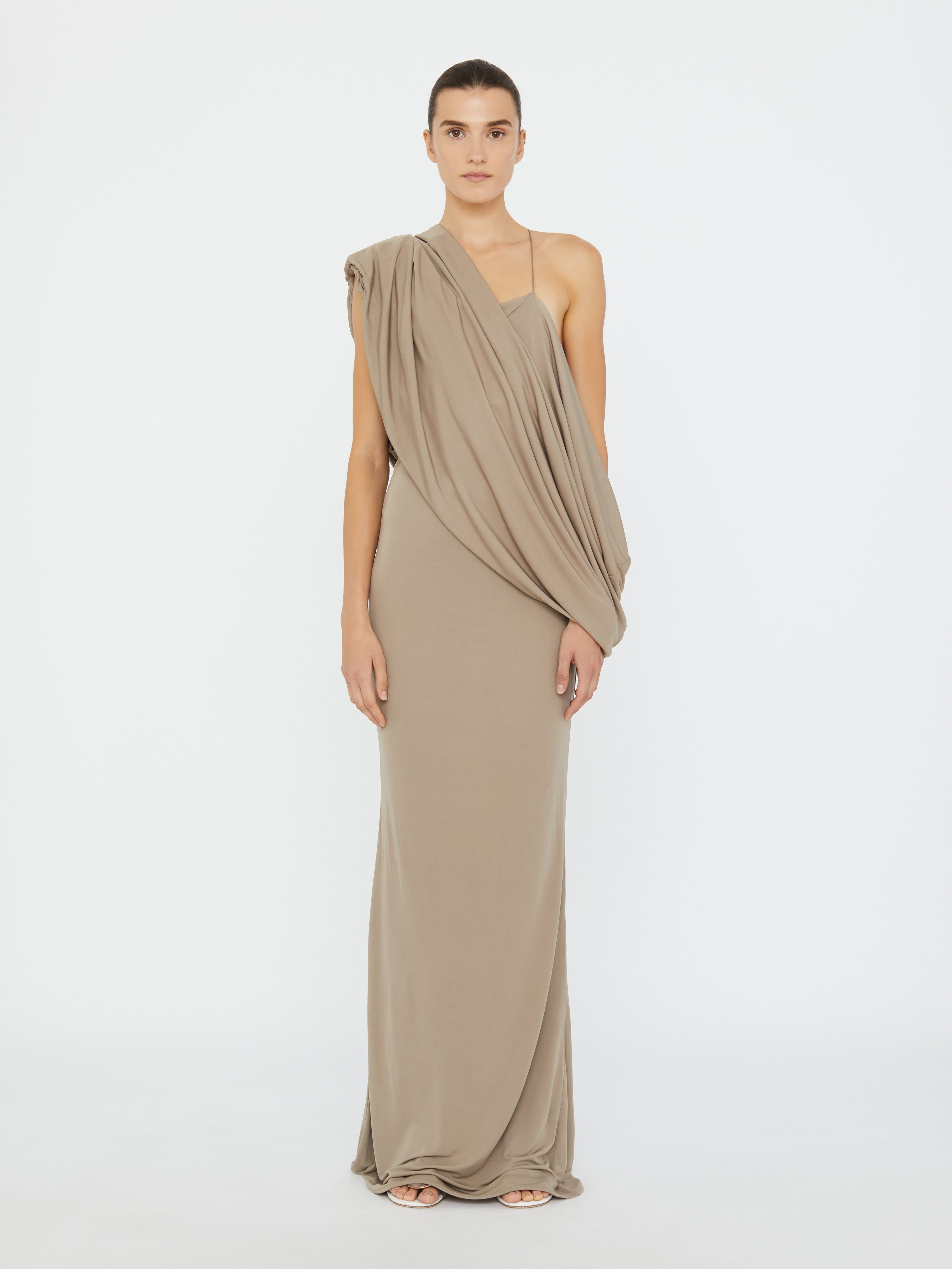 Aiba Draped Jersey Tee Dress - 3
