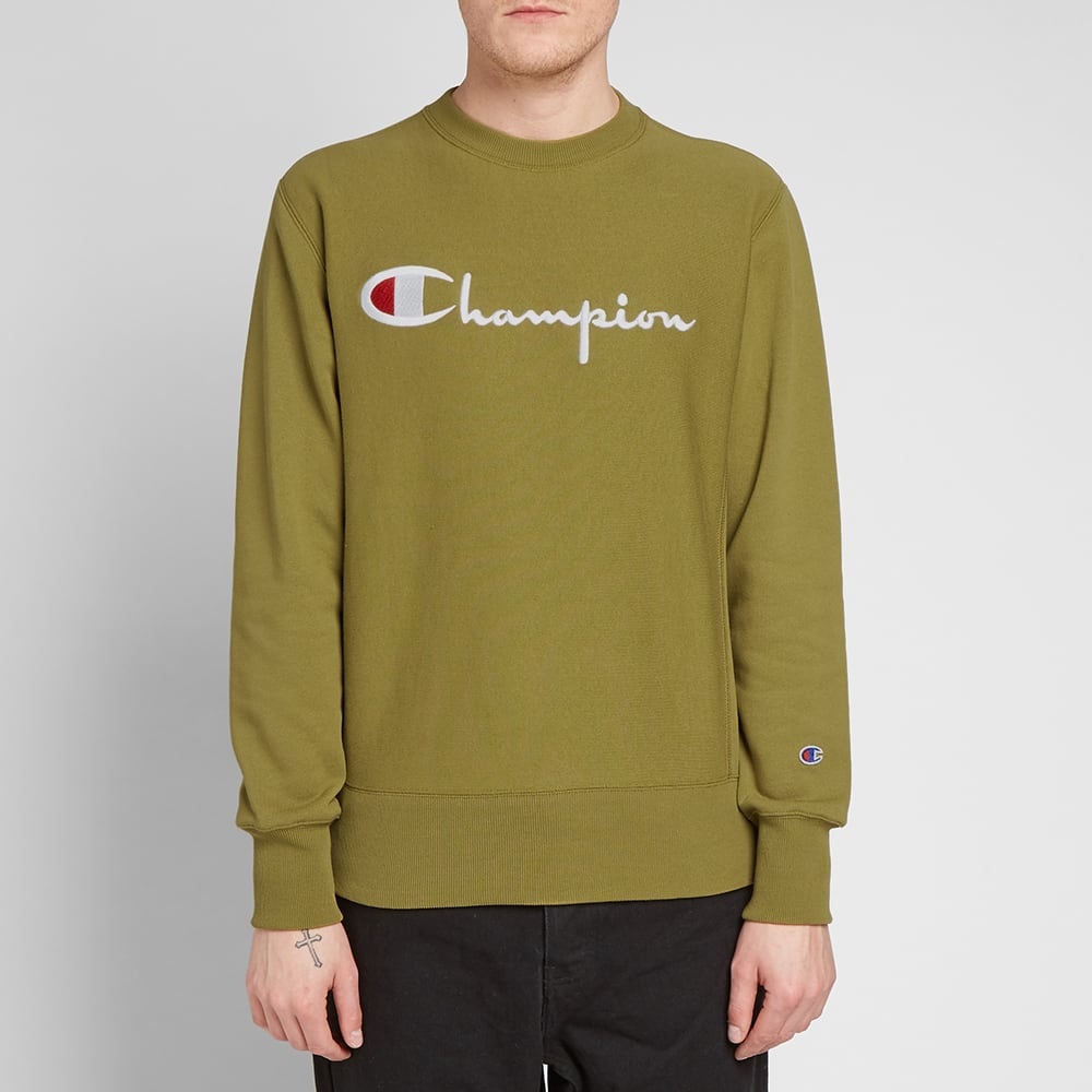 Champion Reverse Weave Script Logo Crew Sweat - 4