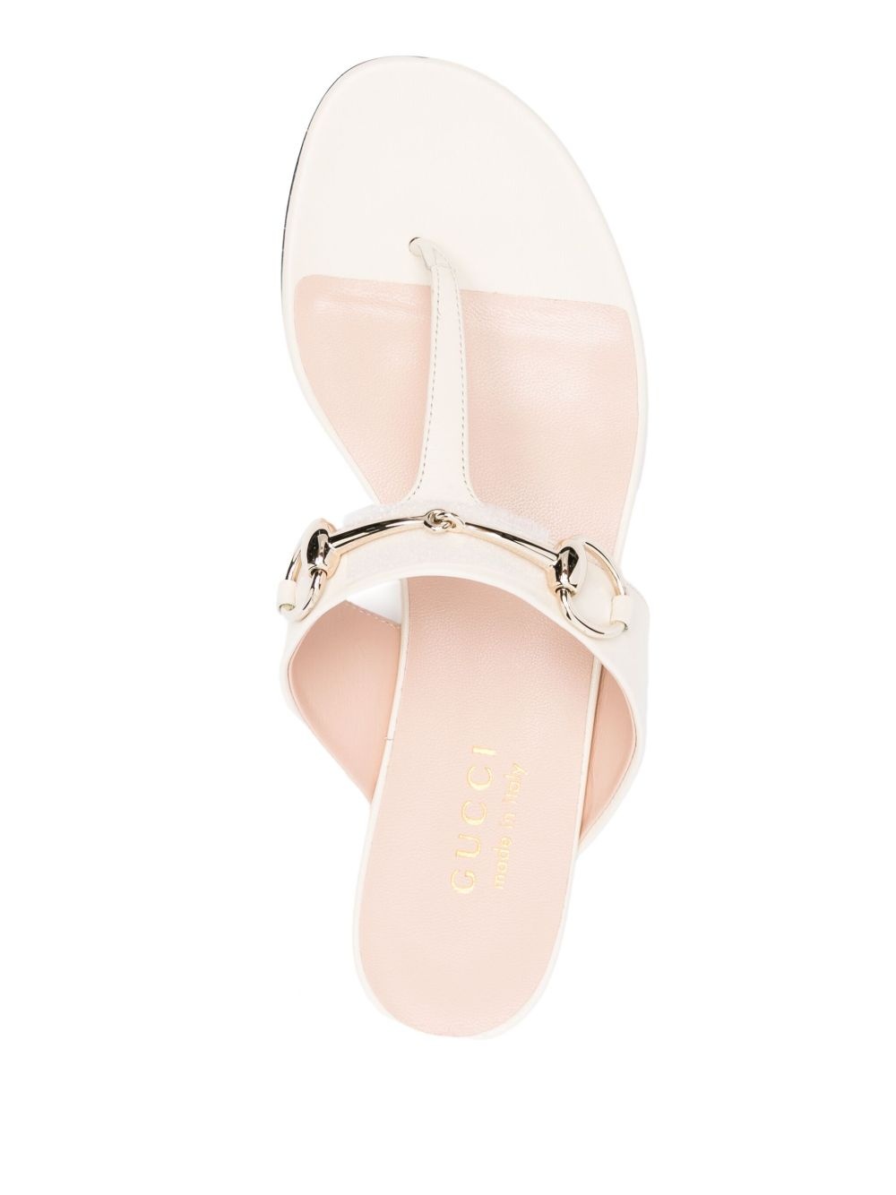 Gucci Women Lady Horsebit Leather Thong Sandals - 4
