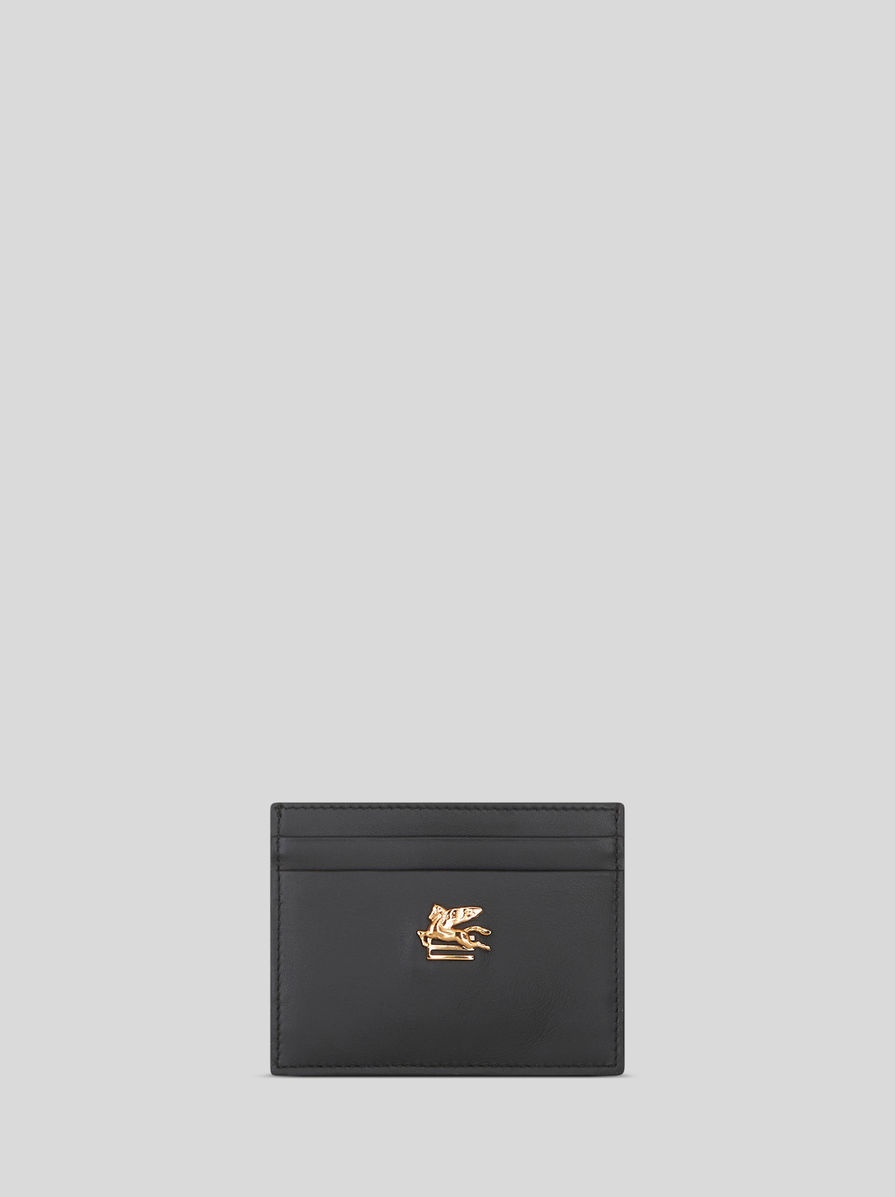 LEATHER CREDIT CARD HOLDER WITH PEGASO - 1