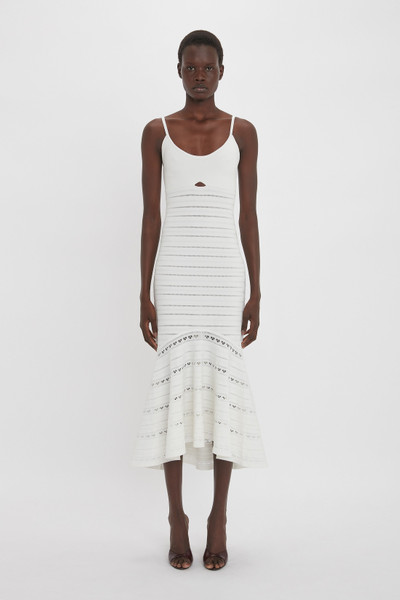 Victoria Beckham Cut-Out Detail Cami Dress In White outlook