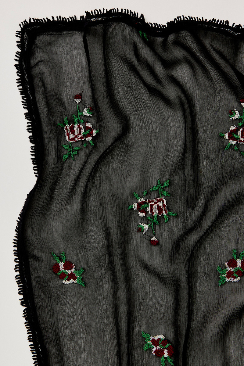 Annabelle Embroidered Sheer Scarf 5