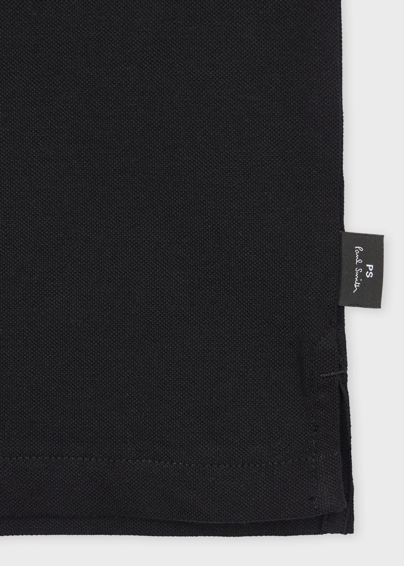 Paul Smith Black 'Sports Stripe' Tipping Polo Shirt outlook